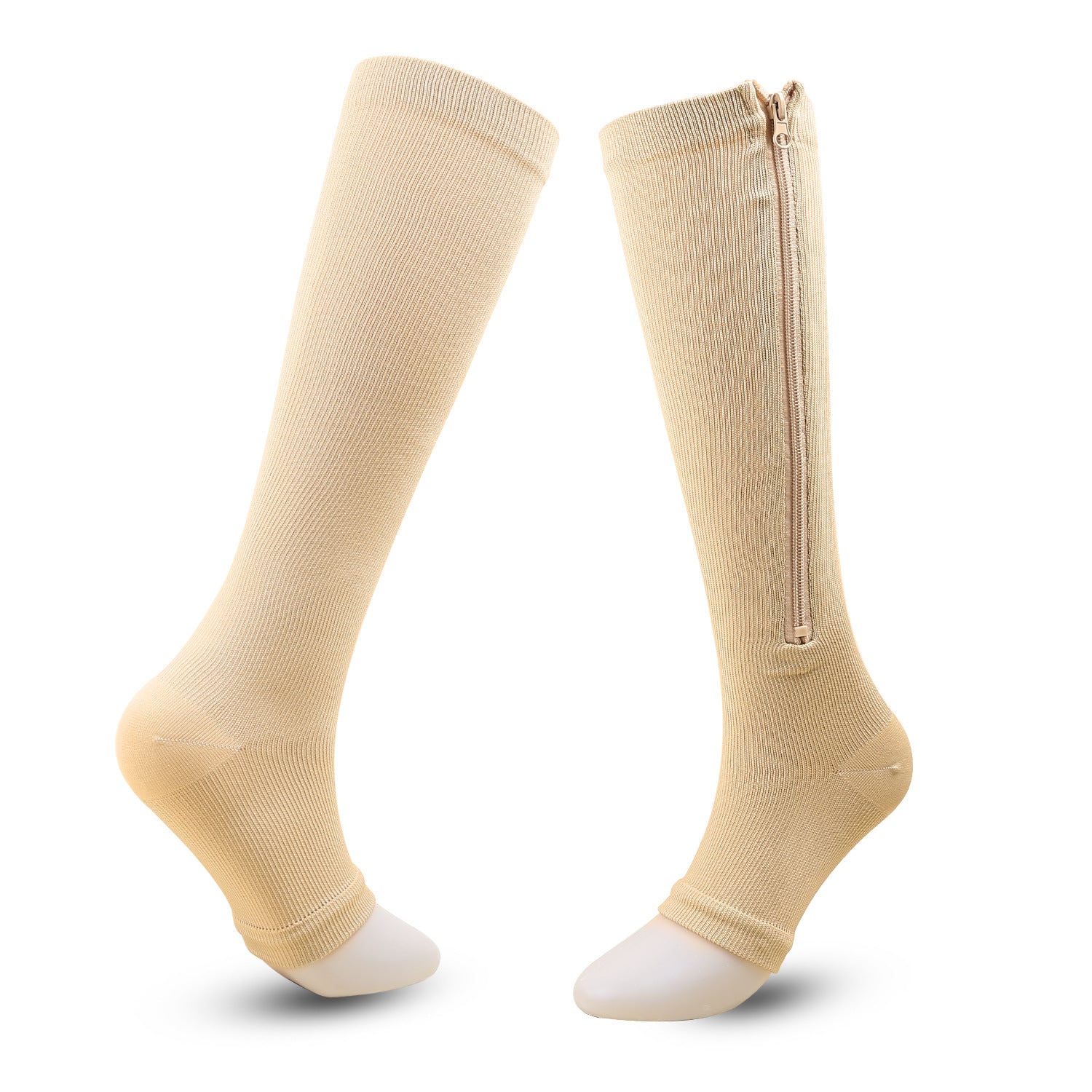 Graduated Compression Socks with Zipper