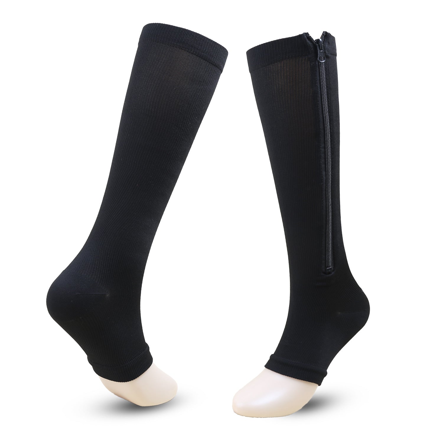 Graduated Compression Socks with Zipper