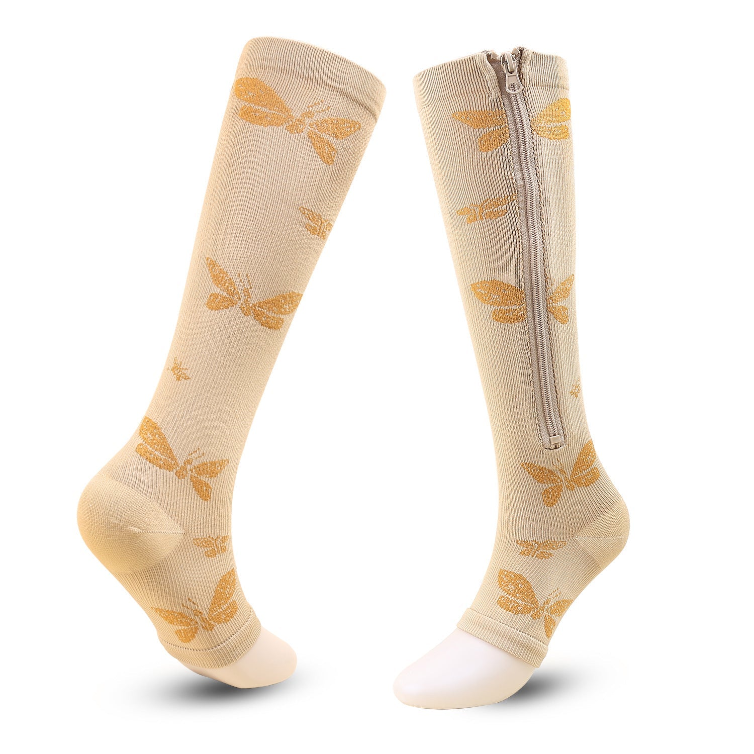 Graduated Compression Socks with Zipper