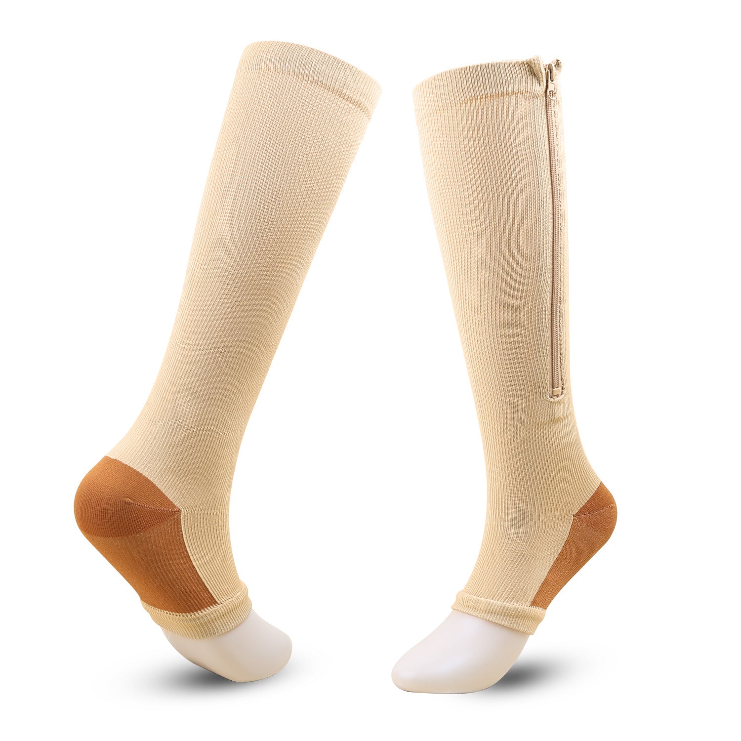 Graduated Compression Socks with Zipper