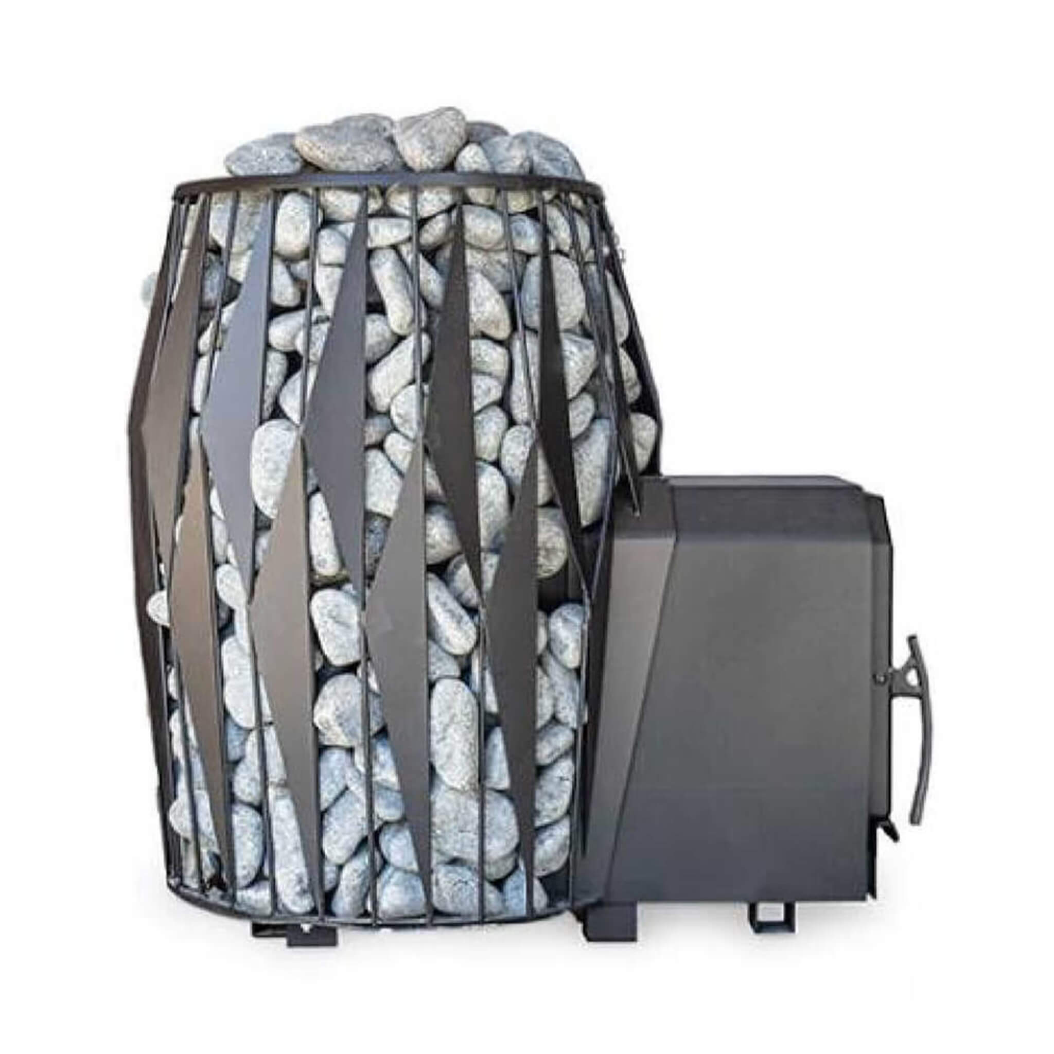 Thru-Wall Sauna Stove With Sauna Stones