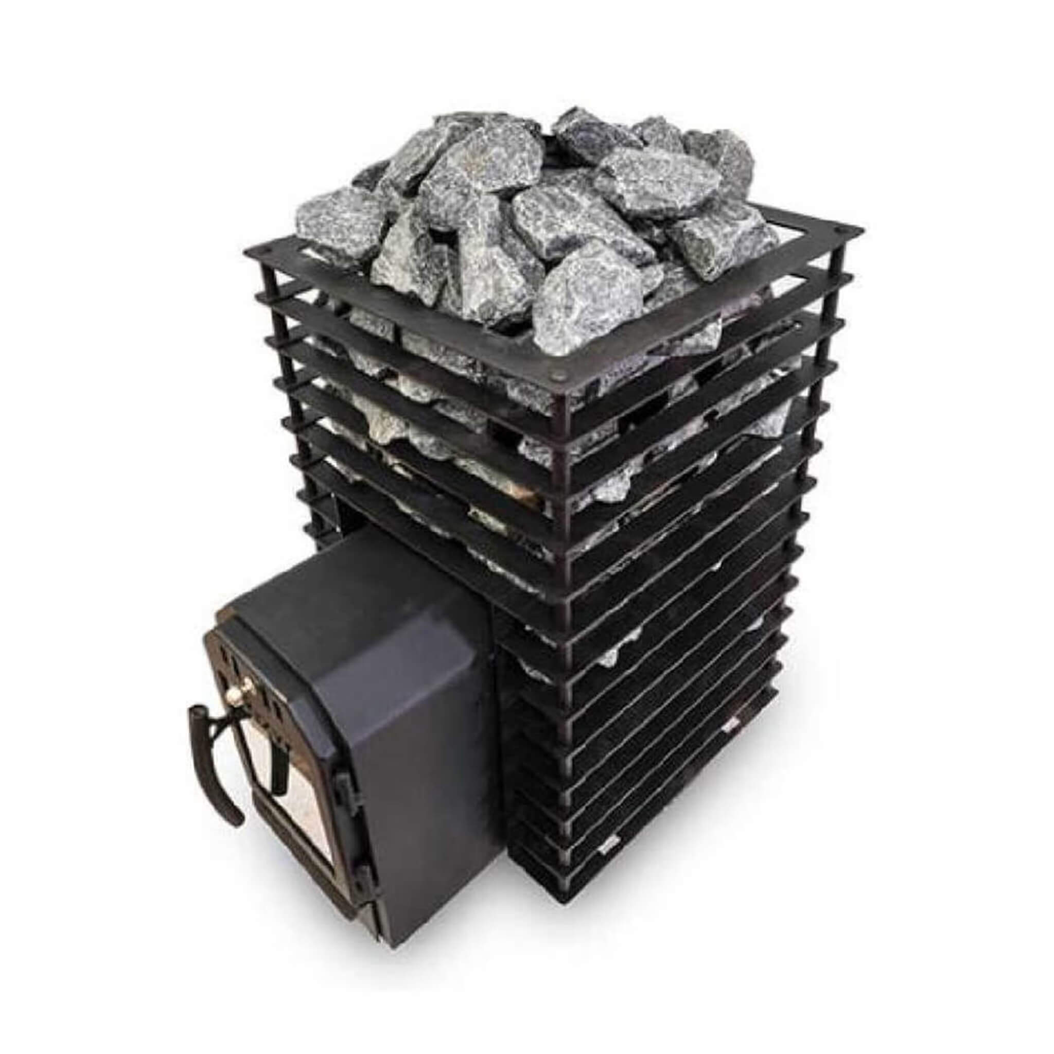 Cozy Heat Quattro Thru-Wall Square Style Sauna Stove With Sauna Stones