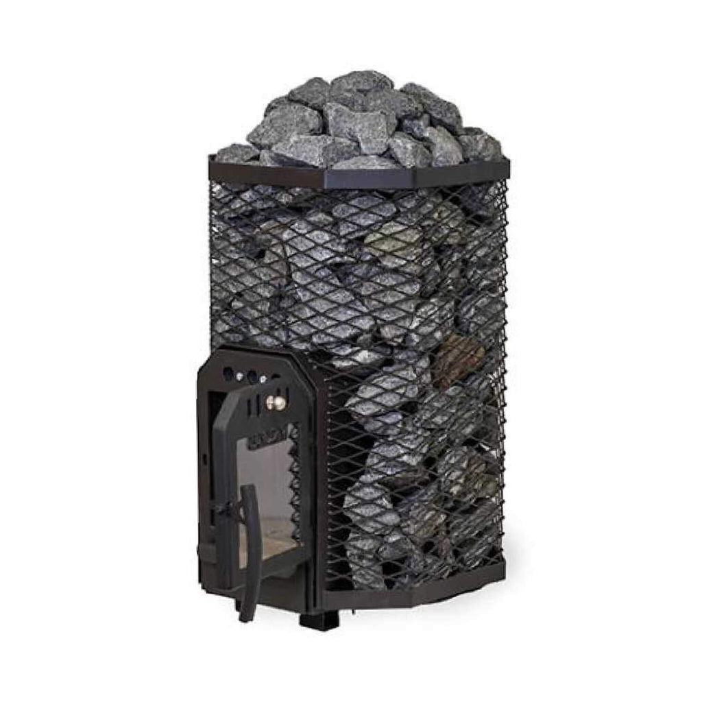 Wood-Burning Floor Mount Sauna Stove With Chimney Kit And Sauna Stones