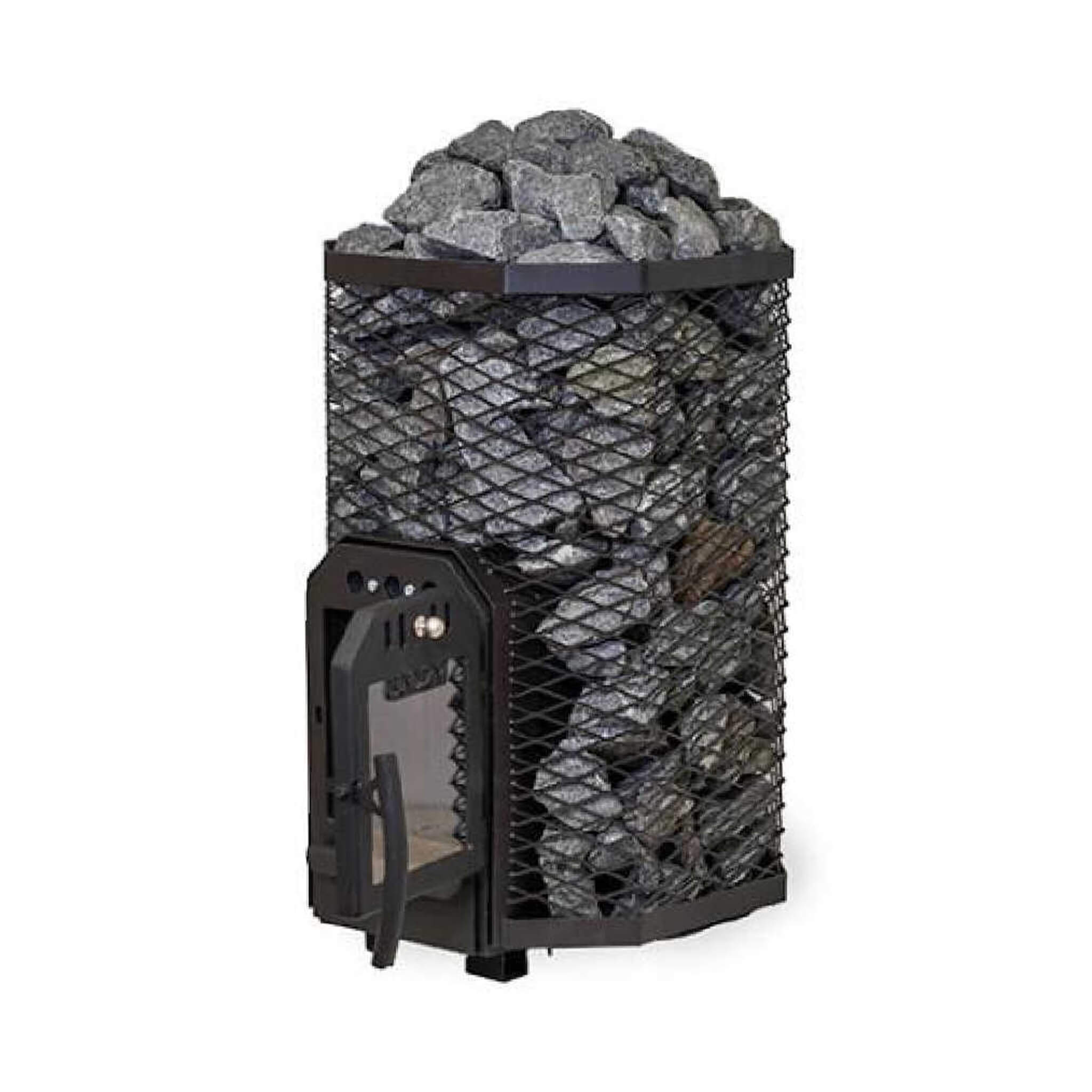 Wood-Burning Floor Mount Sauna Stove With Chimney Kit And Sauna Stones