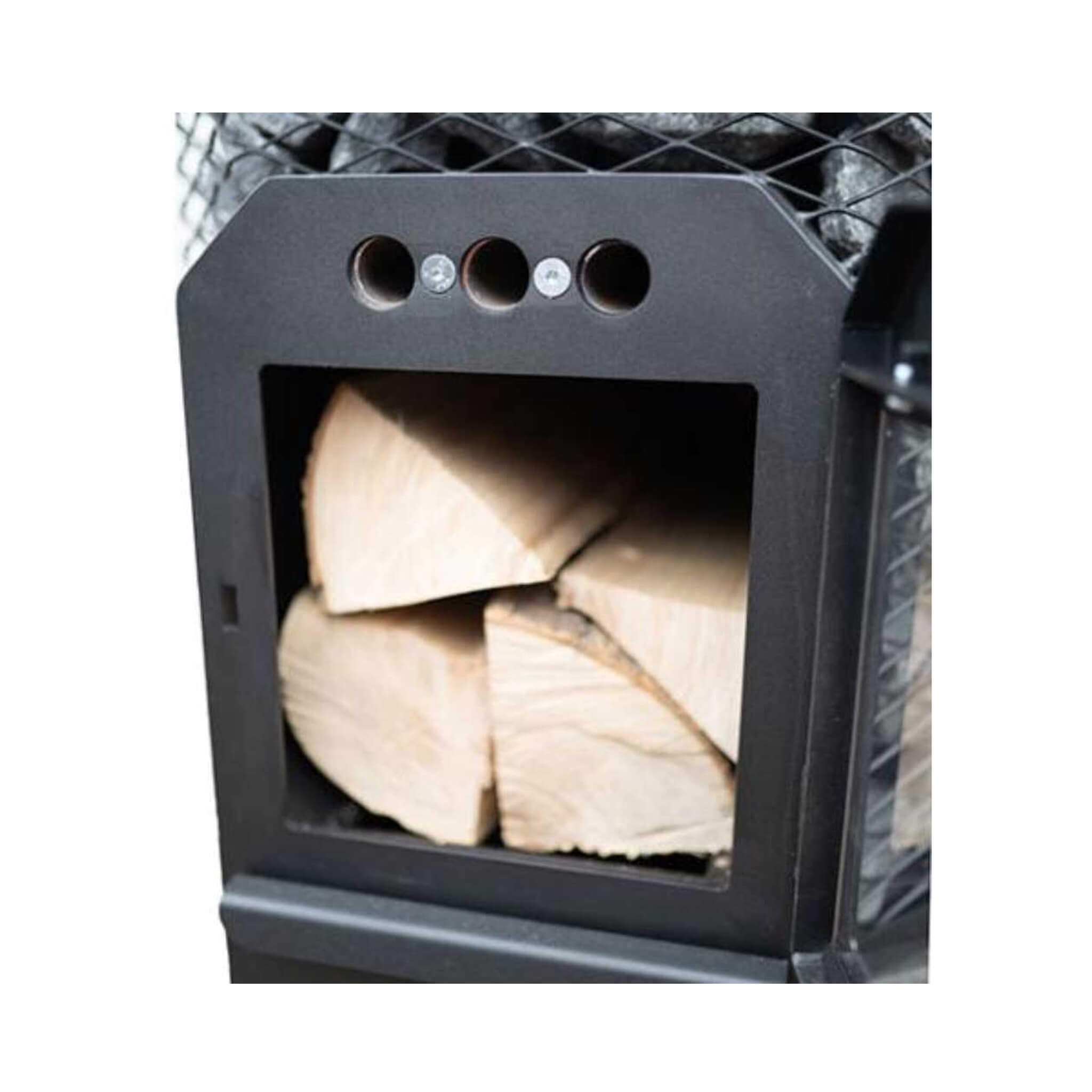 Wood-Burning Floor Mount Sauna Stove With Chimney Kit And Sauna Stones