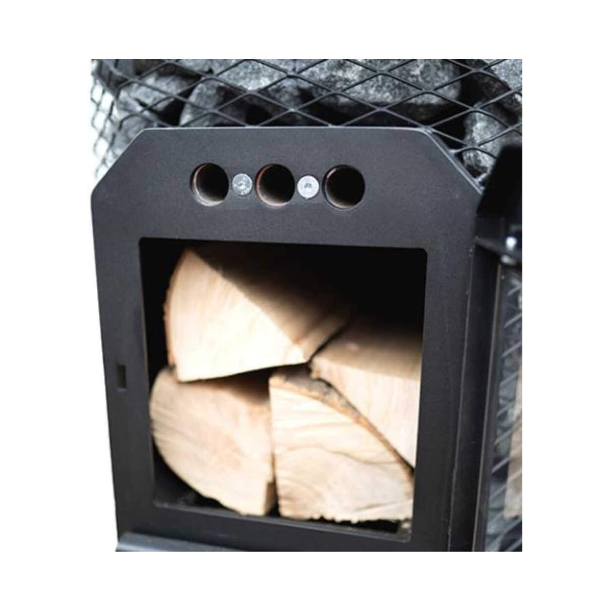 Cozy Heat Thru-Wall Wood Fired Sauna Heater Stove