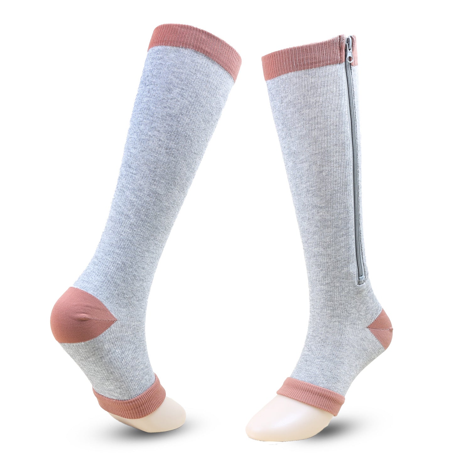 Graduated Compression Socks with Zipper