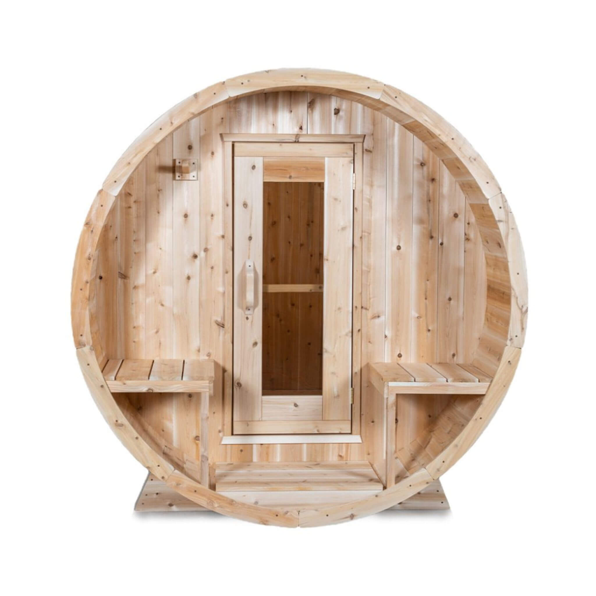 4-Person Canadian Timber Serenity Barrel Sauna With Solid Wood Benches