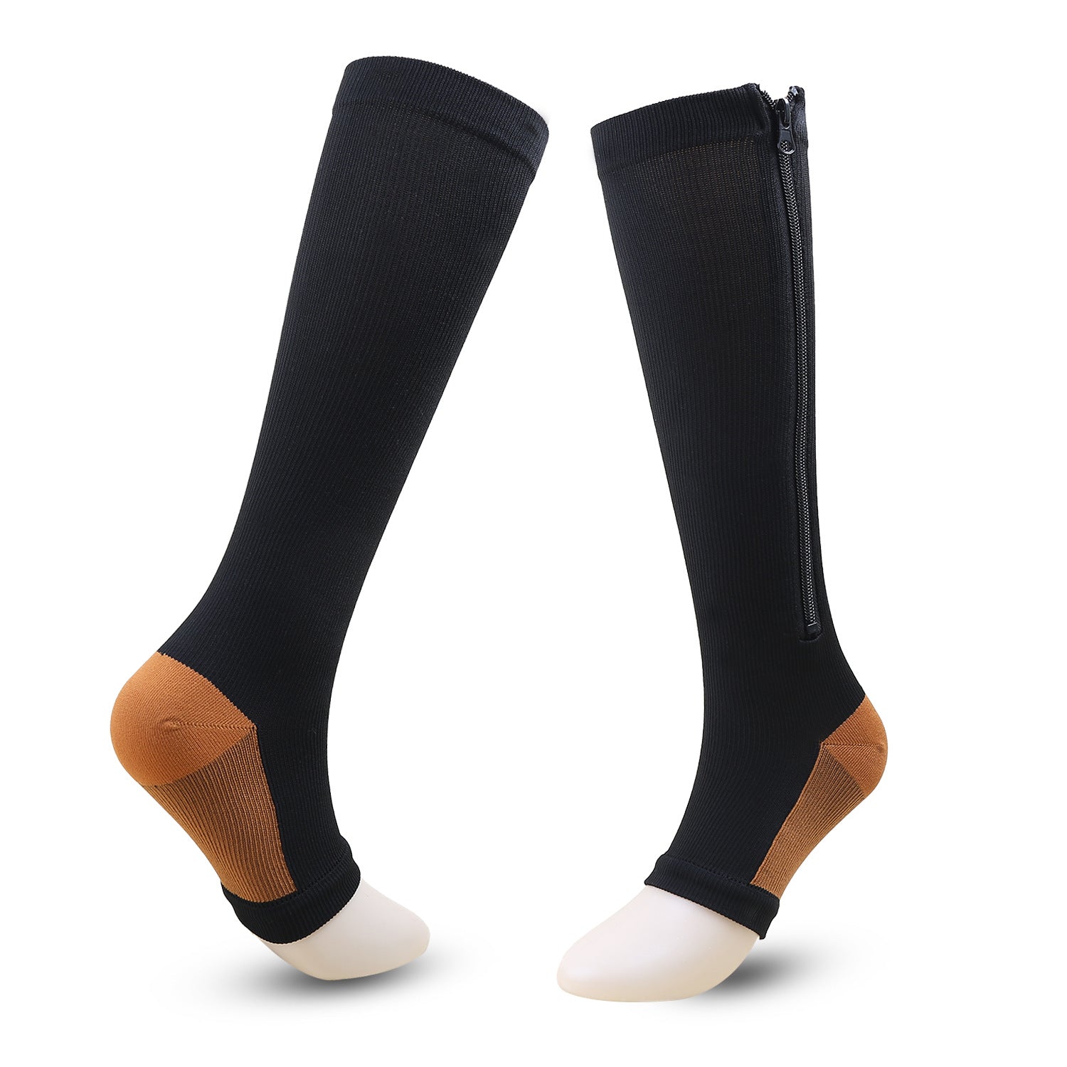 Graduated Compression Socks with Zipper