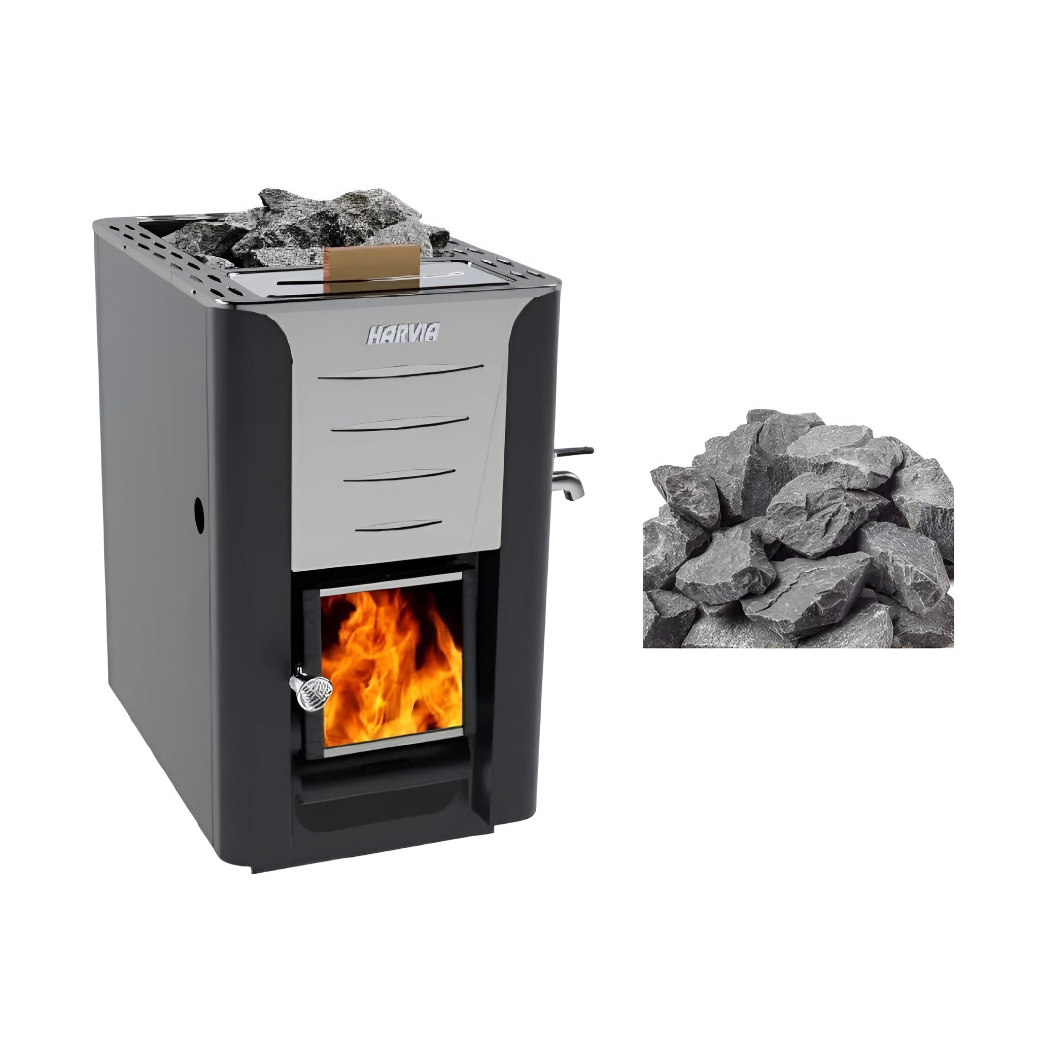 Wood Sauna Stove With Water Tank & Stauna Stones