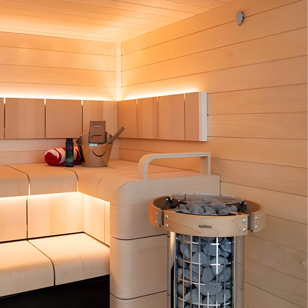 Modern Steel Pillar Style Sauna Heater W/ Sauna Stones