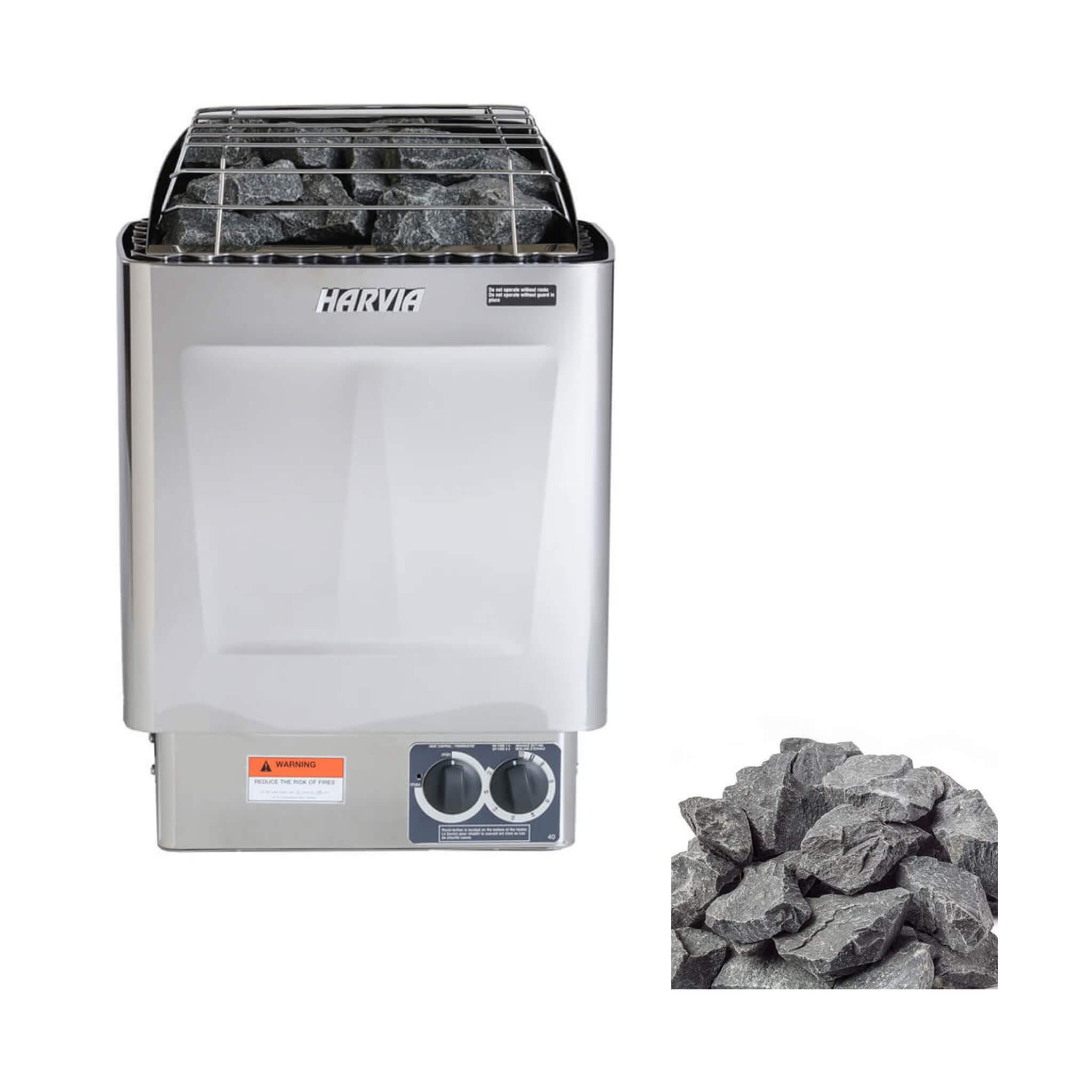Wet/Dry Electric Sauna Heater Stove With Built-In Controls & Sauna Stones