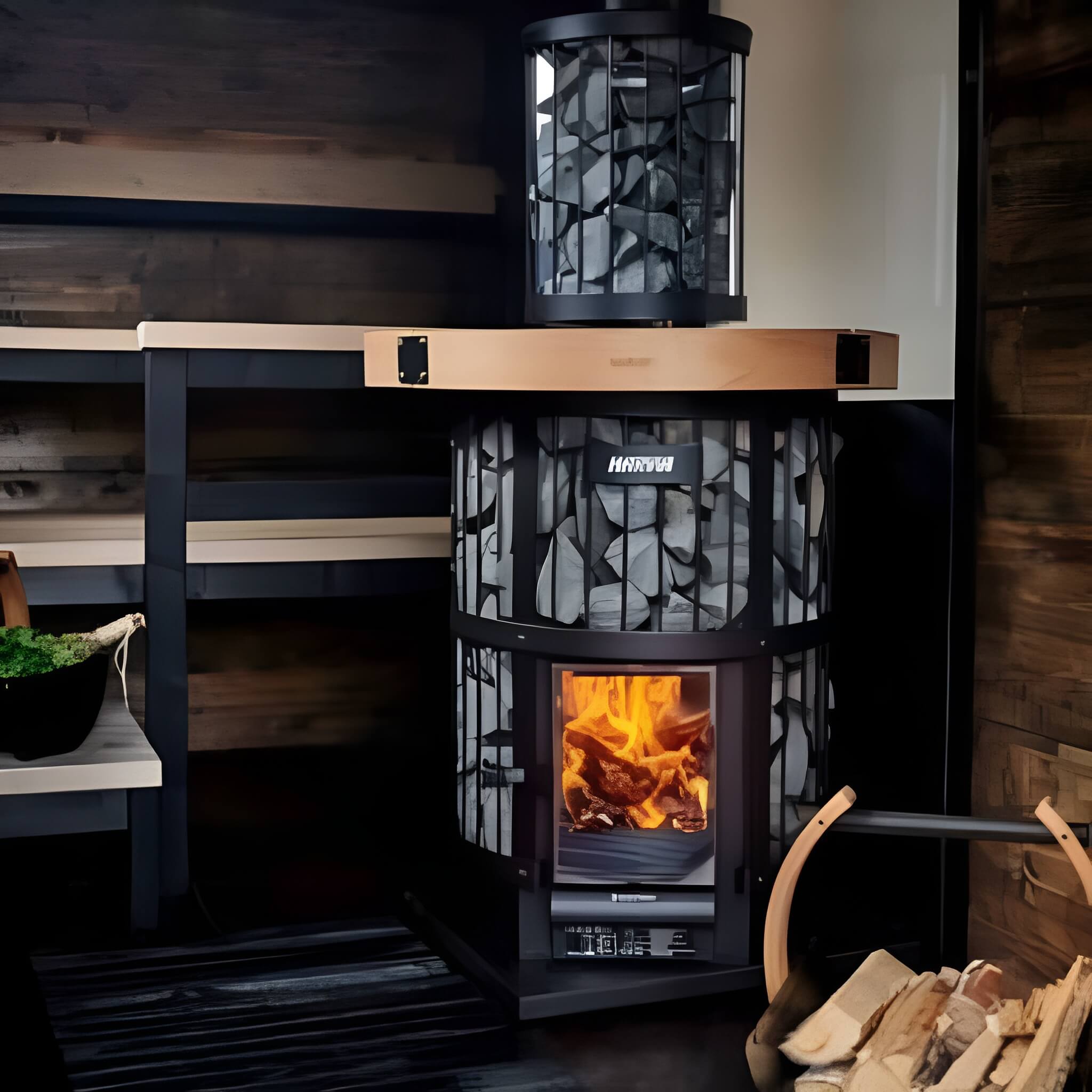 Wood Sauna Stove With Sauna Stones