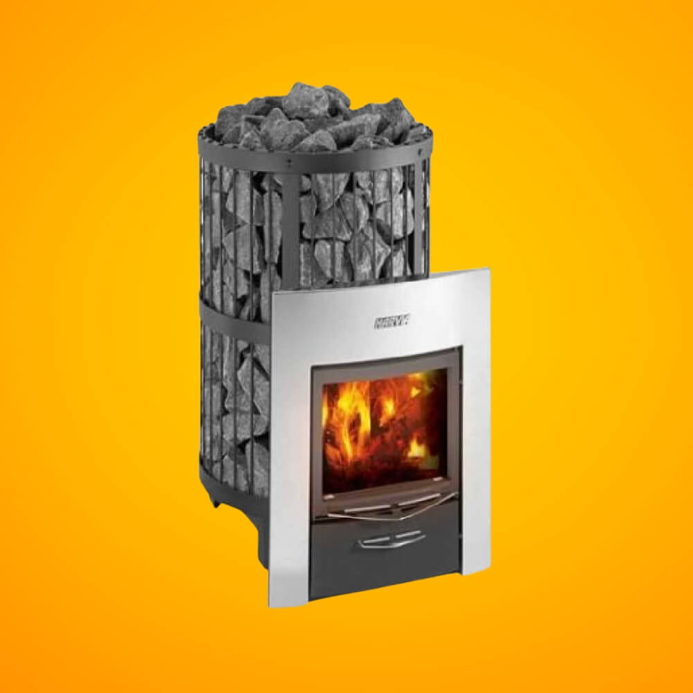 Duo Wood Burning Sauna Stove/Fireplace Combo With Sauna Stones