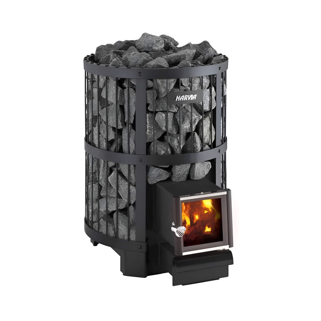 Wood Burning Sauna Stove With Extension Feed & Sauna Stones