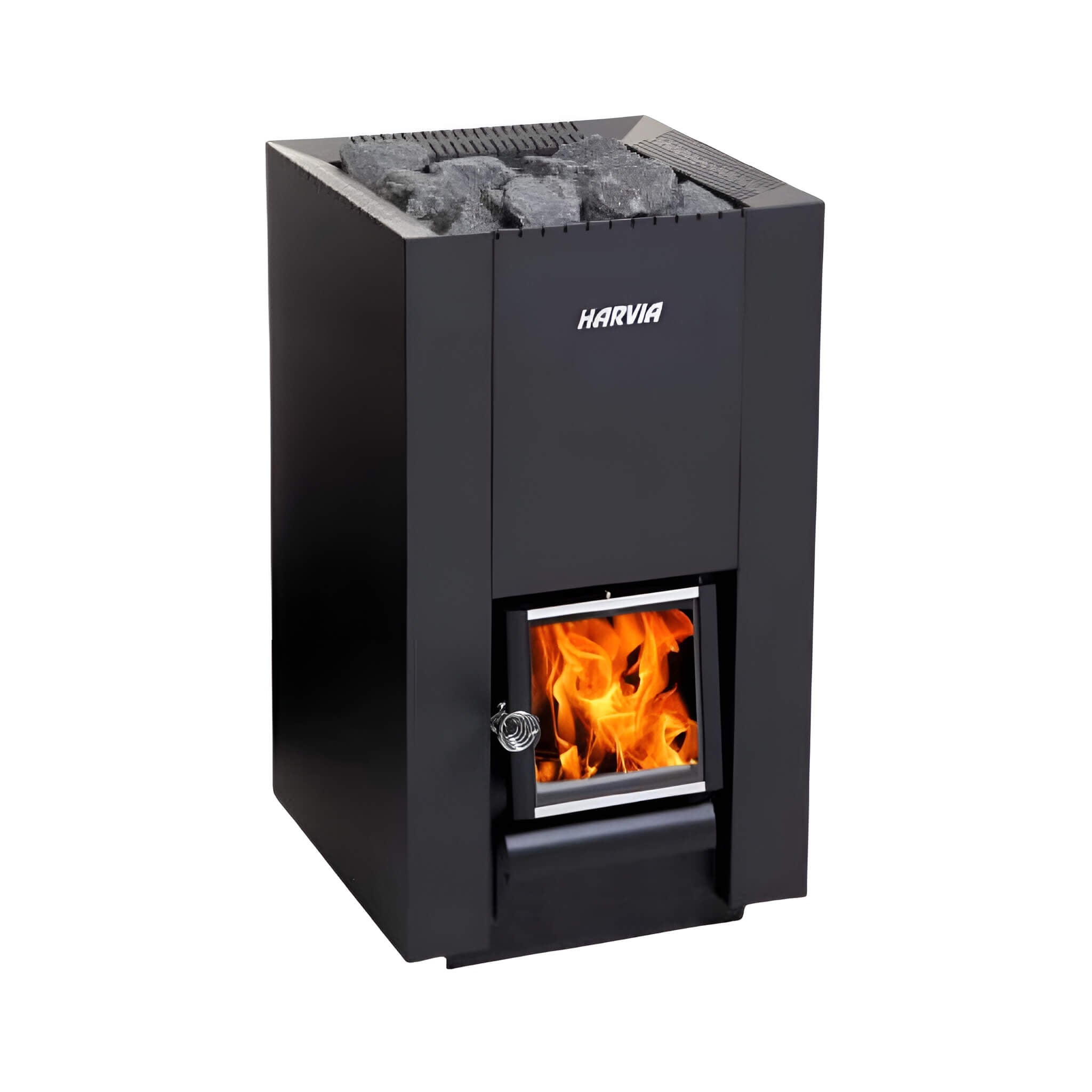Linear Black Wood Sauna Stove With Sauna Stones