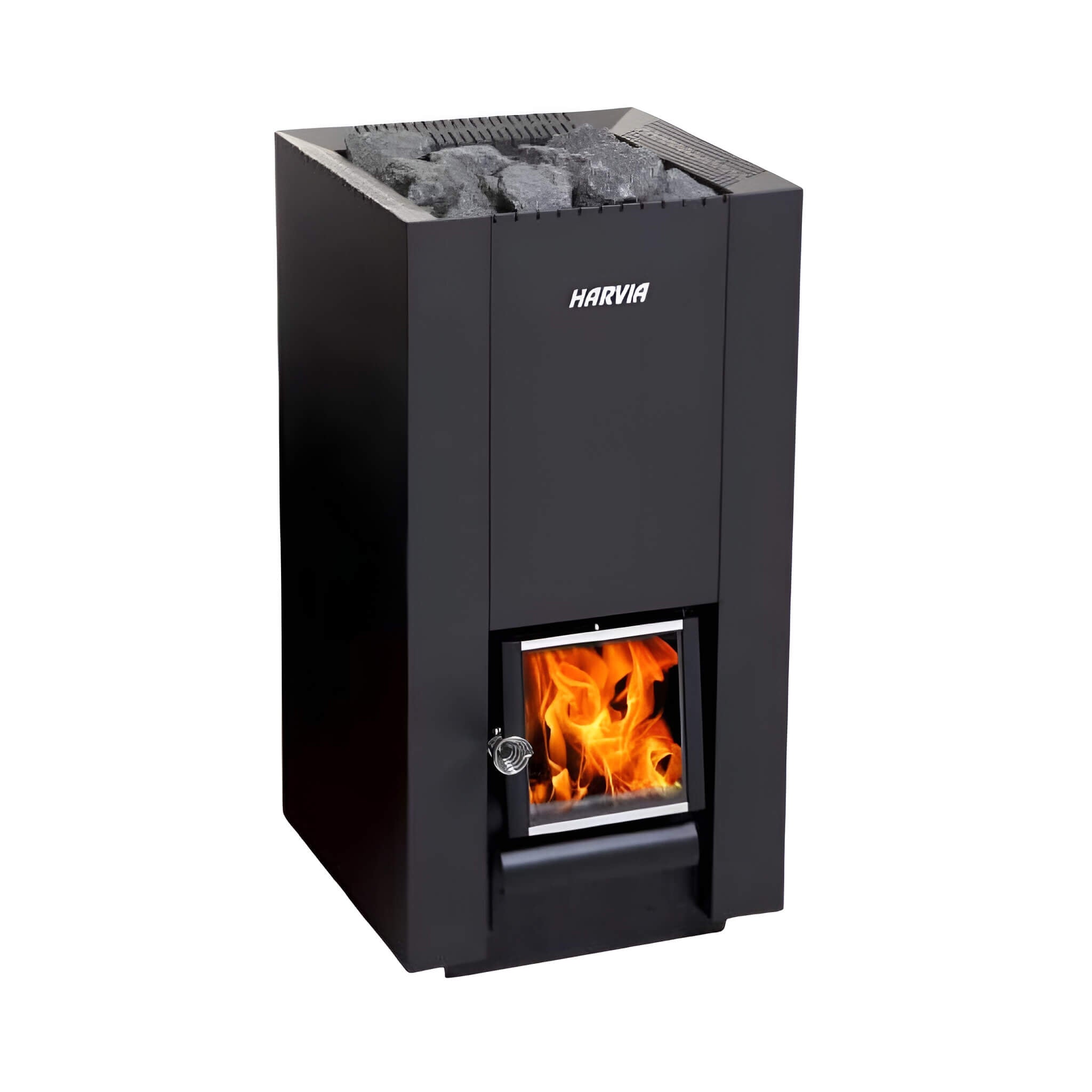 Linear Black Wood Sauna Stove With Sauna Stones