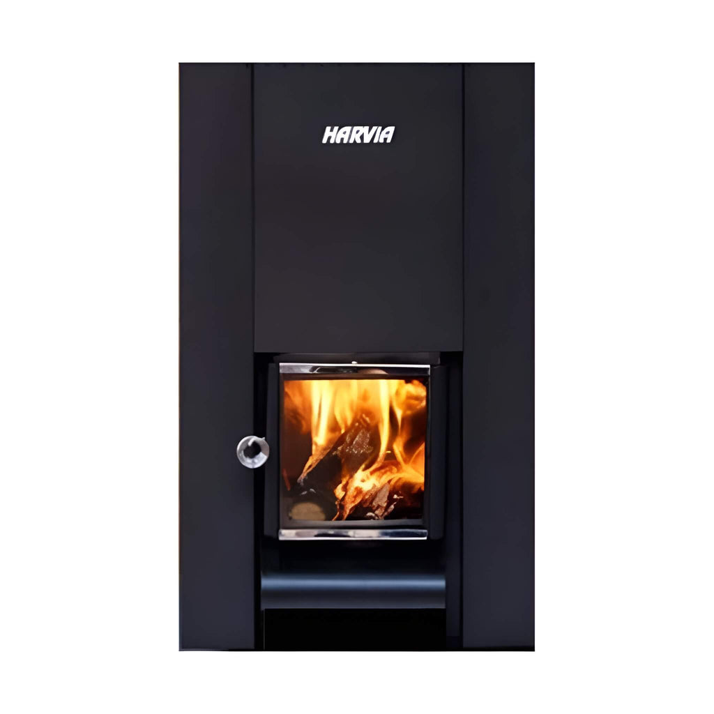 Linear Black Wood Sauna Stove With Sauna Stones