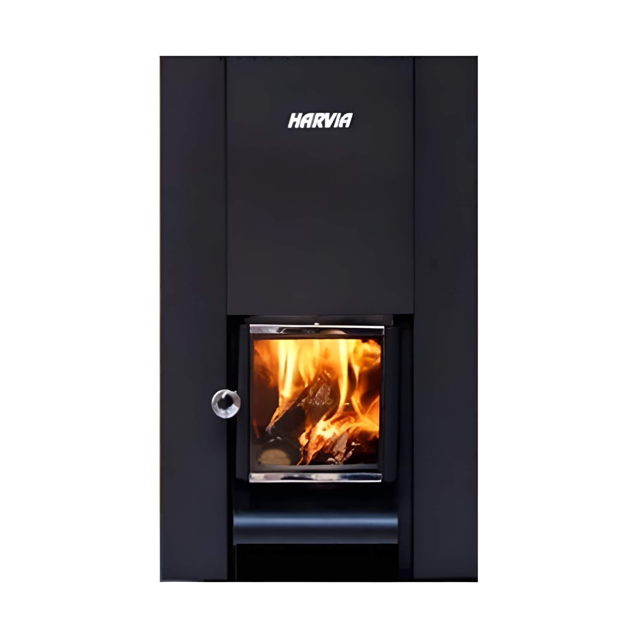 Linear Black Wood Sauna Stove With Sauna Stones