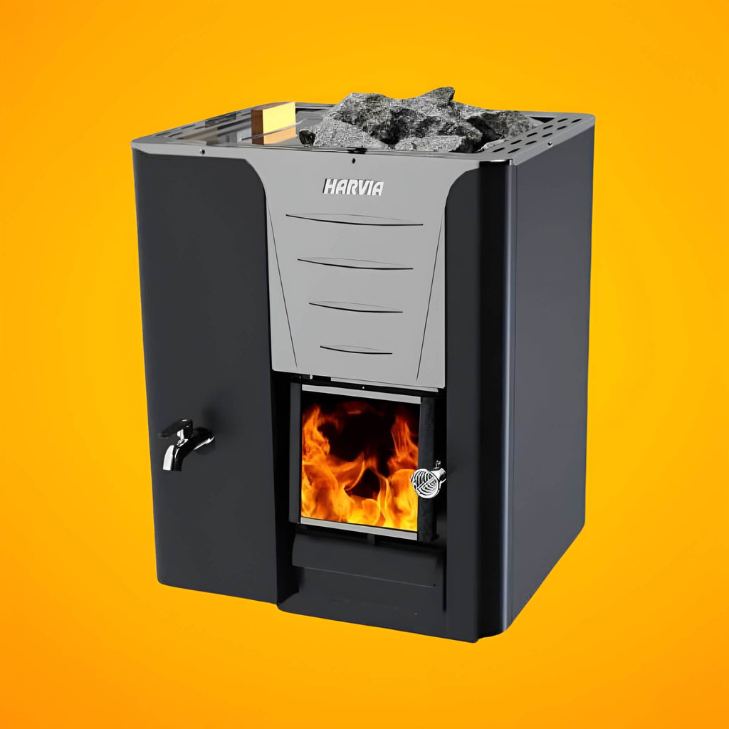Sauna Wood Stove With Water Tank & Sauna Stones