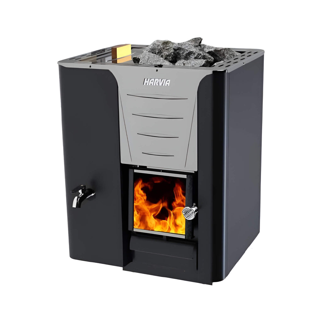 Sauna Wood Stove With Water Tank & Sauna Stones
