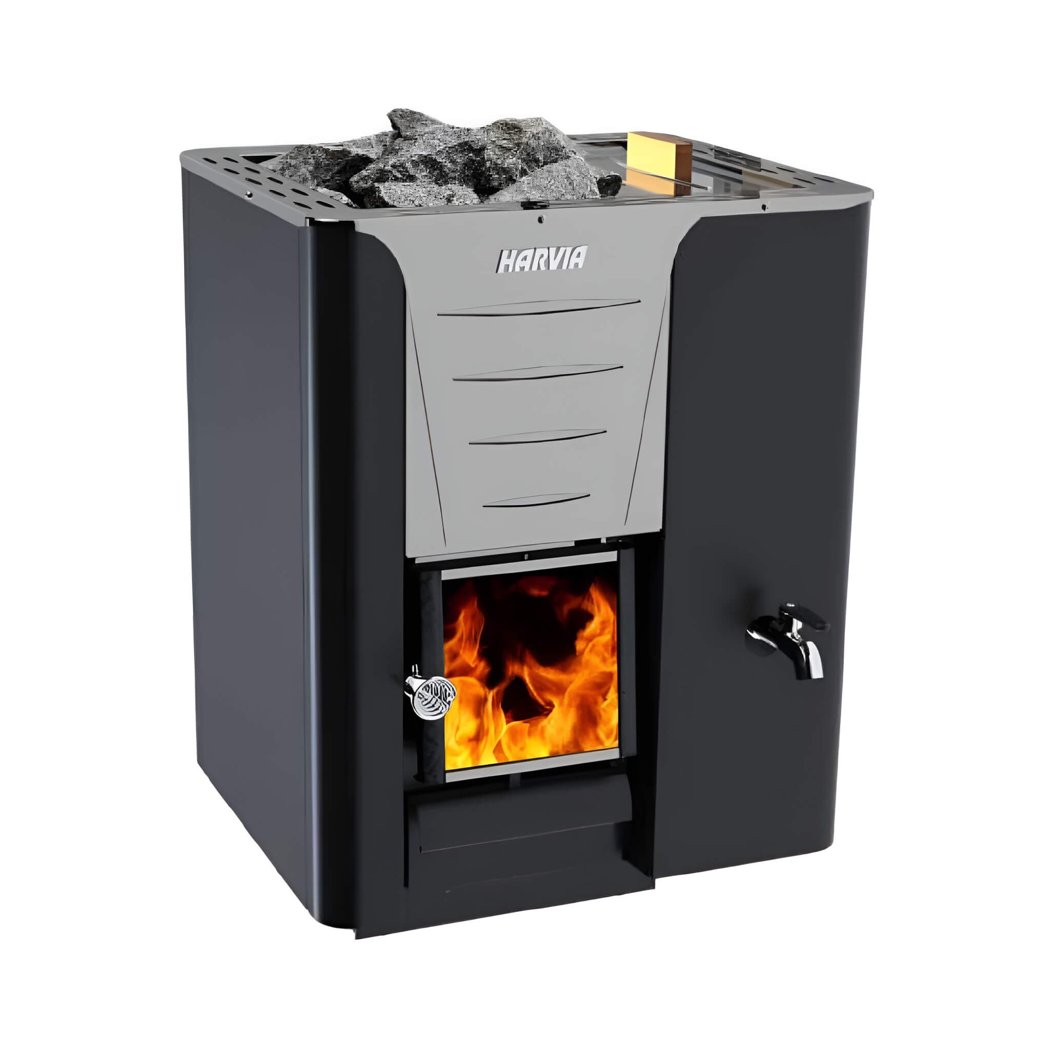 Sauna Wood Stove With Water Tank & Sauna Stones