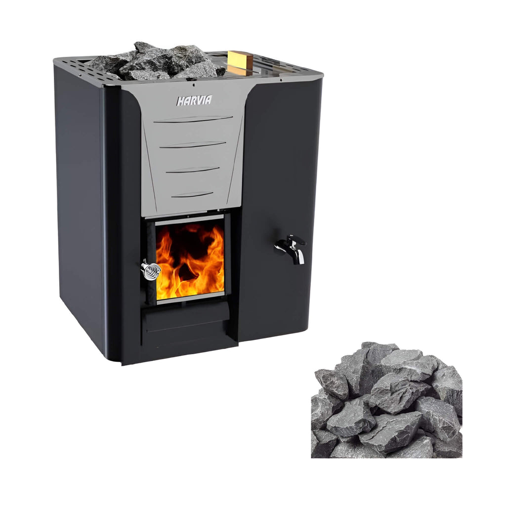 Sauna Wood Stove With Water Tank & Sauna Stones