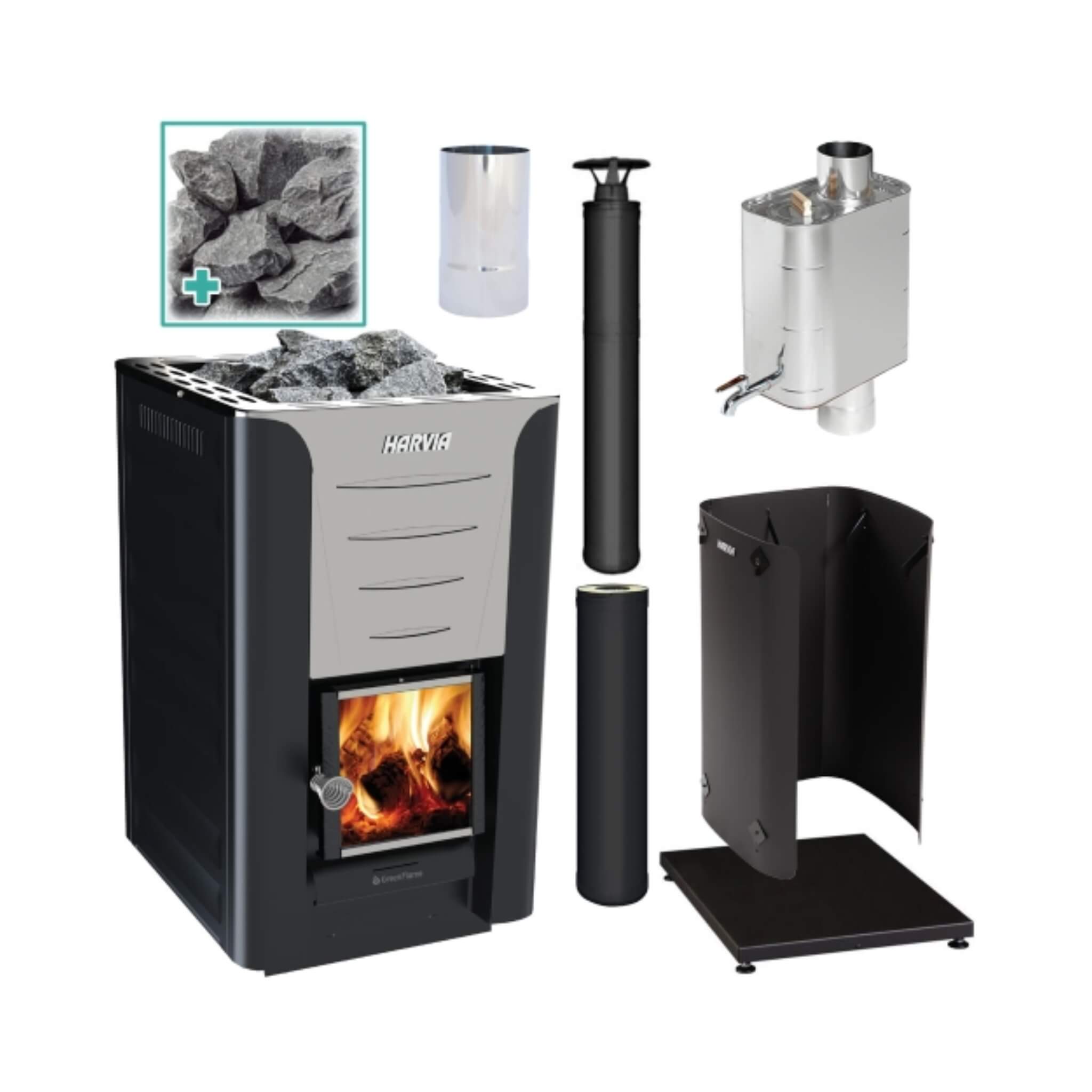 Wood Burning Sauna Stove Package