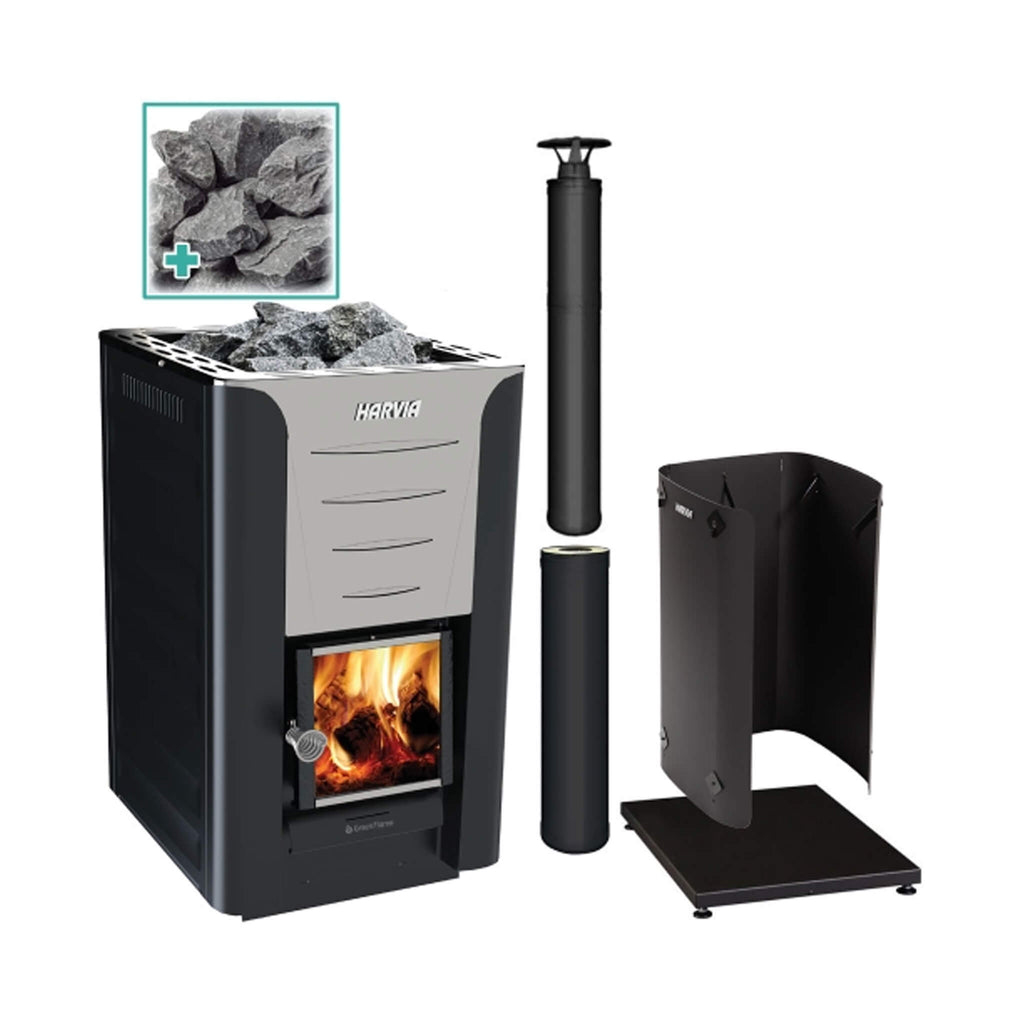 Premium Wood-Burning Sauna Heater Stove Package