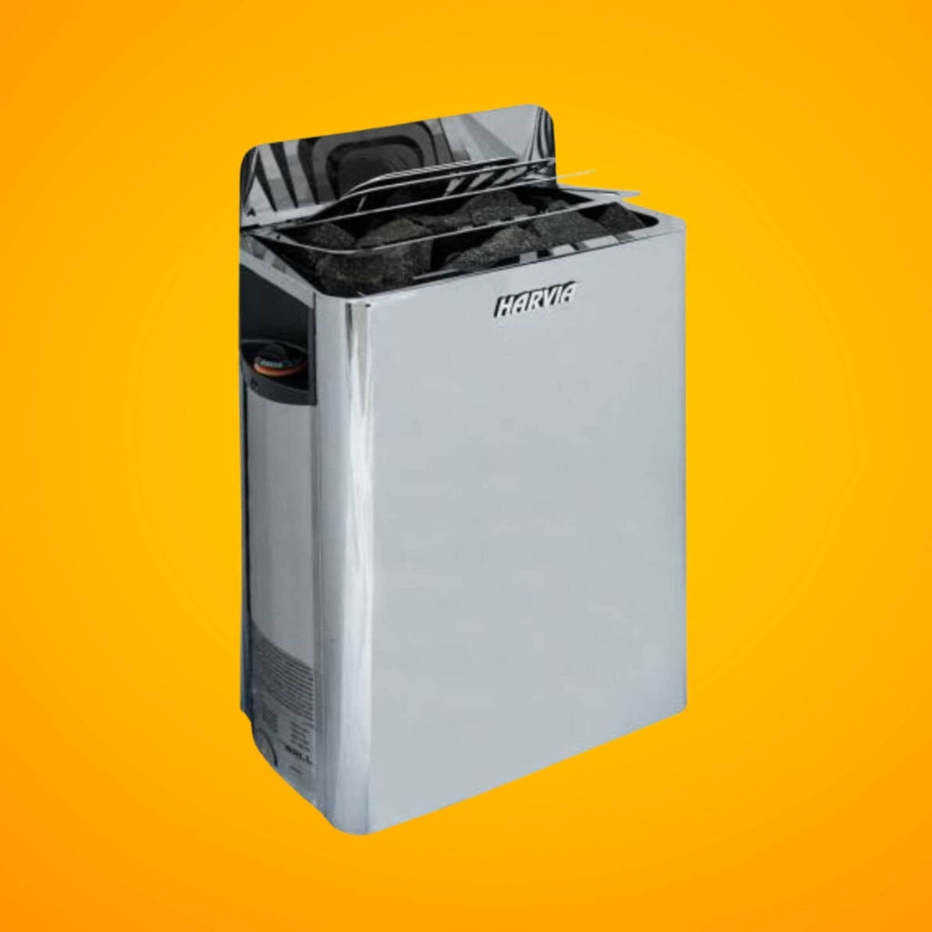 Stainless Steel Built-In Wall Mount Sauna Heater With Illuminated Controls & Sauna Stones