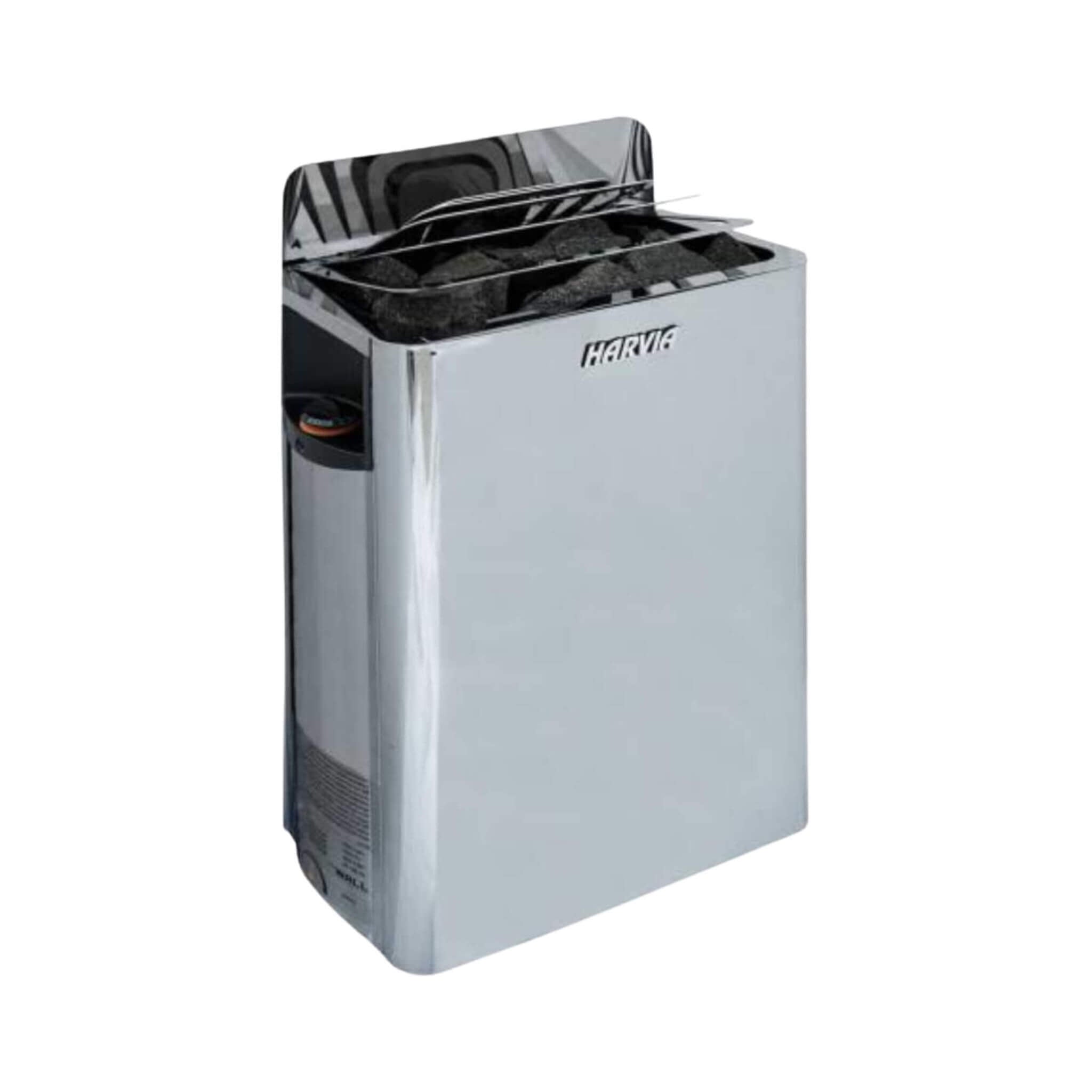 Stainless Steel Built-In Wall Mount Sauna Heater With Illuminated Controls & Sauna Stones