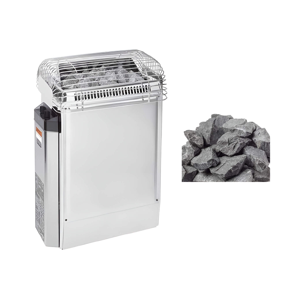 Stainless Steel Sauna Heater With Built-In Temperature Controls & Sauna Stones