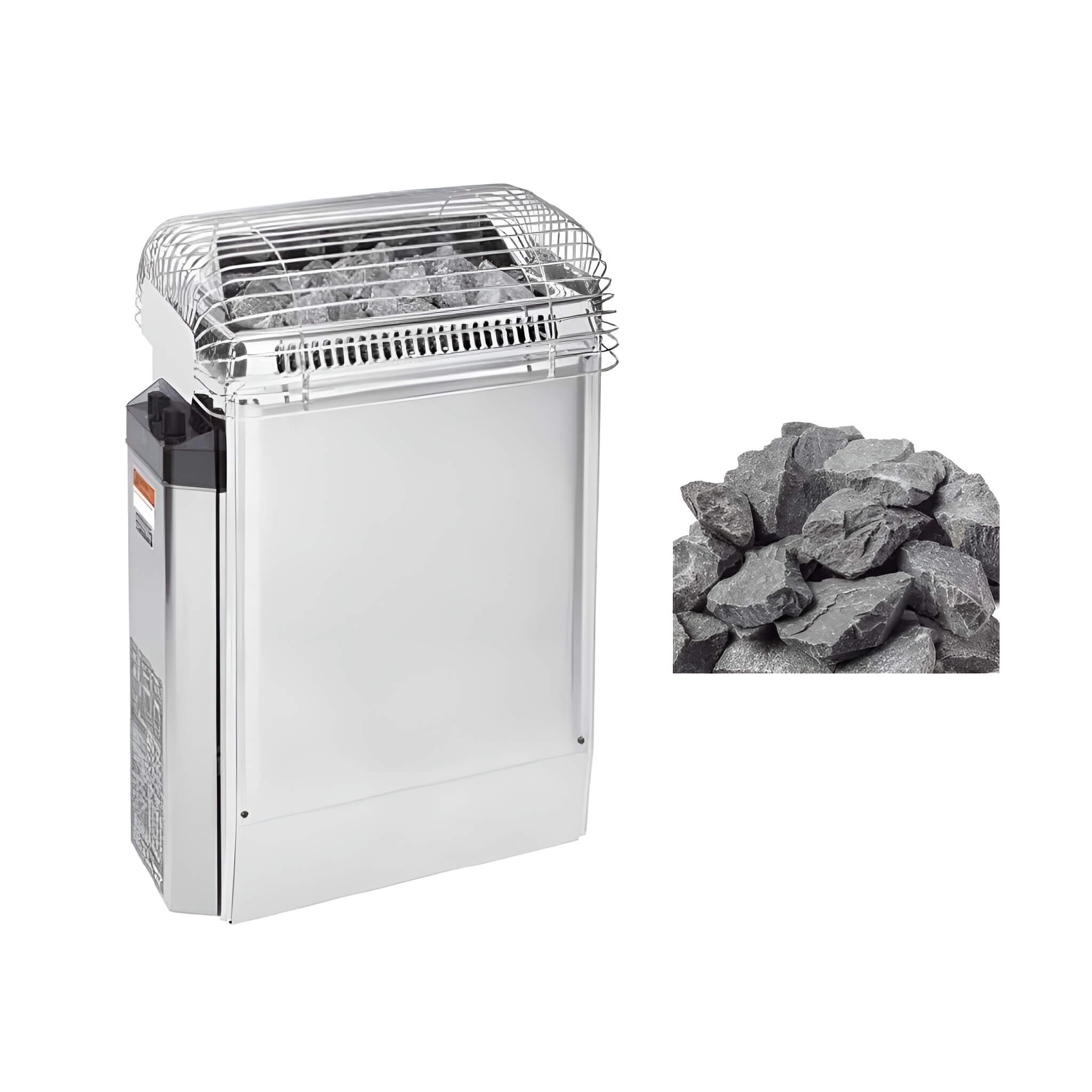 Stainless Steel Sauna Heater With Built-In Temperature Controls & Sauna Stones
