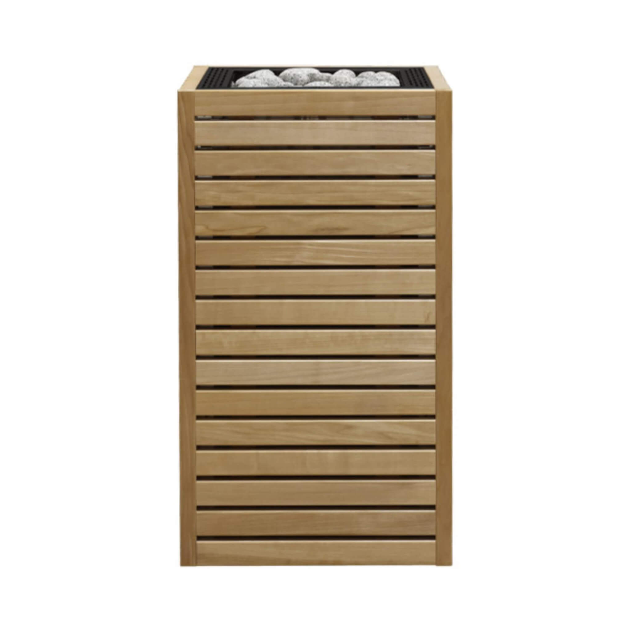 Wood Exterior Sauna Heater With UKU Local Controller And Stones