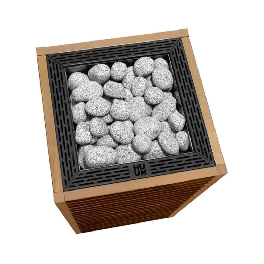 Wood Exterior Sauna Heater With UKU Local Controller And Stones