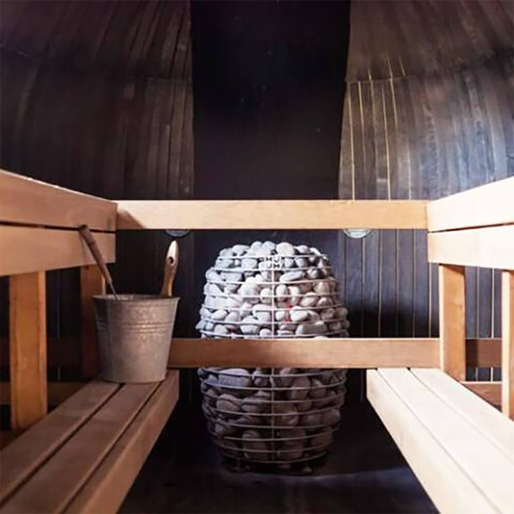 Premium Floor-Mounted Sauna Heater With UKU Control, Extension Box & Sauna Stones