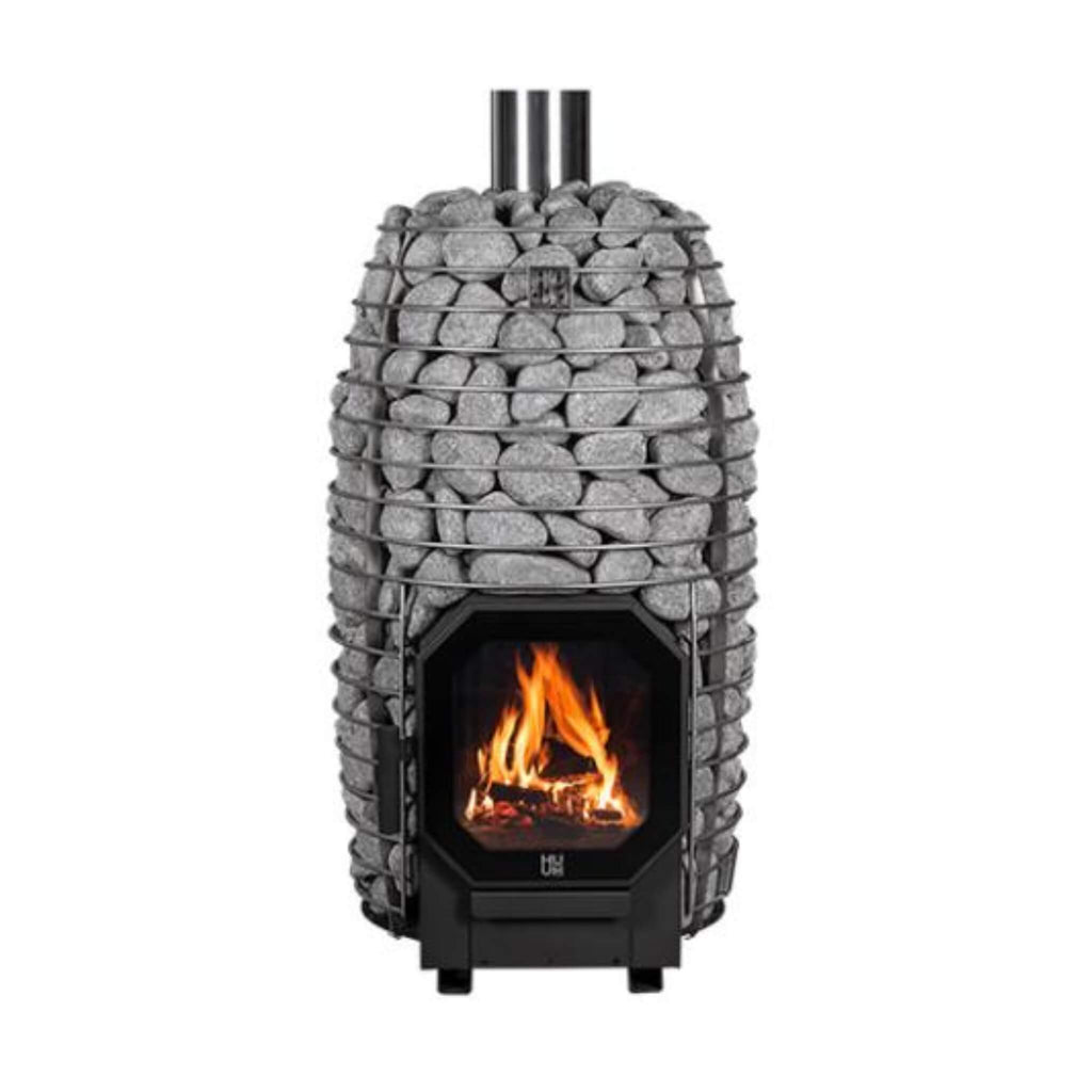 Hive Wood-Burning Sauna Stove With Firebox Extension & Sauna Stones