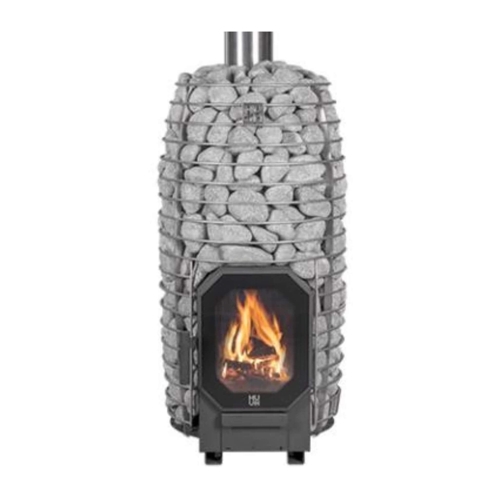 Mini Wood-Burning Sauna Stove With Ash Drawer & Sauna Stones