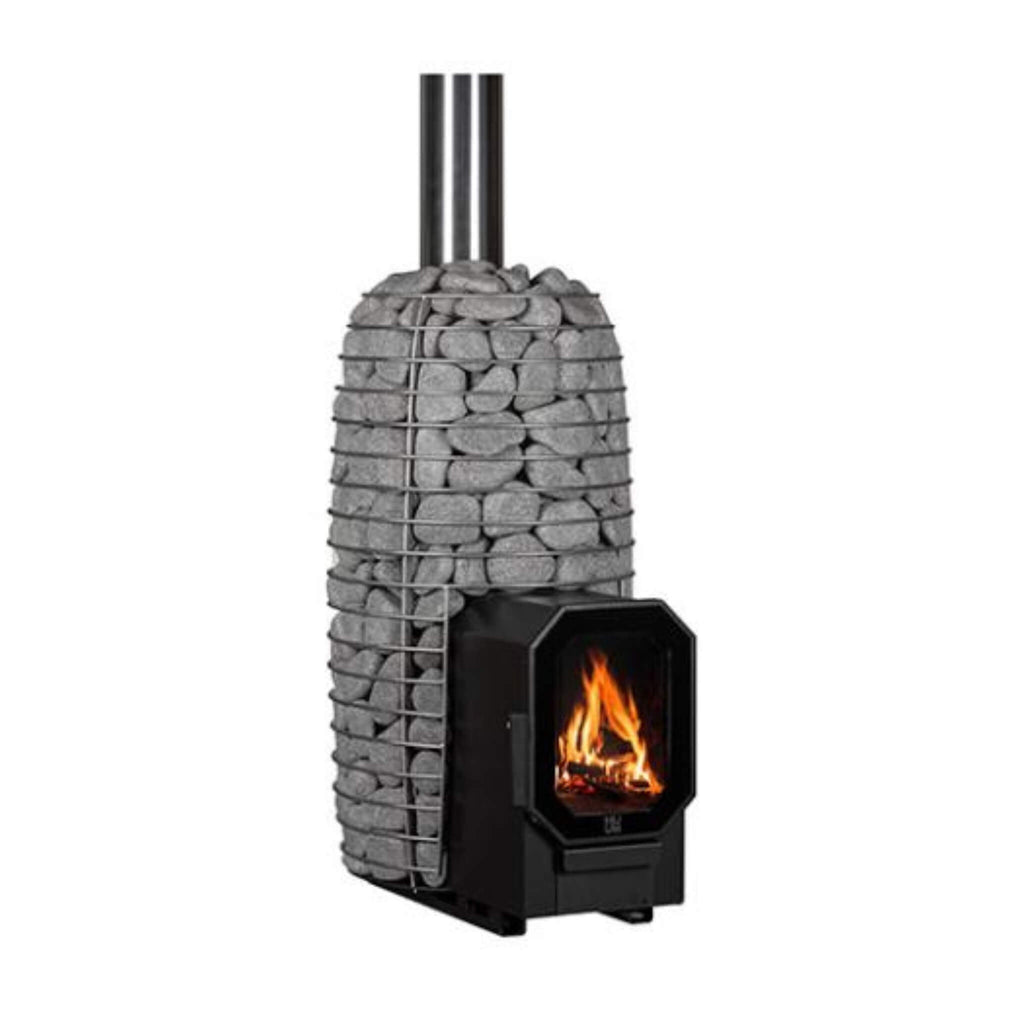 Mini LS 8.5KW Wood-Burning Sauna Stove With Firebox Extension & Sauna Stones