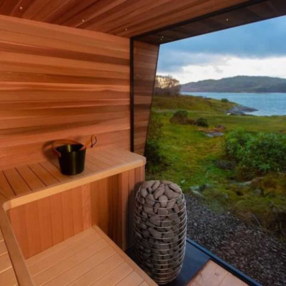 Hive Mini Floor Mount Traditional Steel Sauna Heater With Digital Controller & Sauna Stones