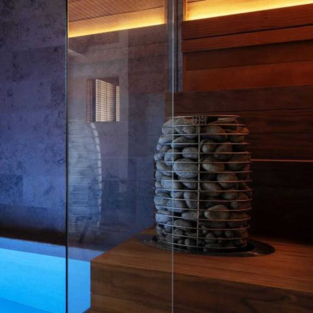 Hive Mini Floor Mount Traditional Steel Sauna Heater With Digital Controller & Sauna Stones