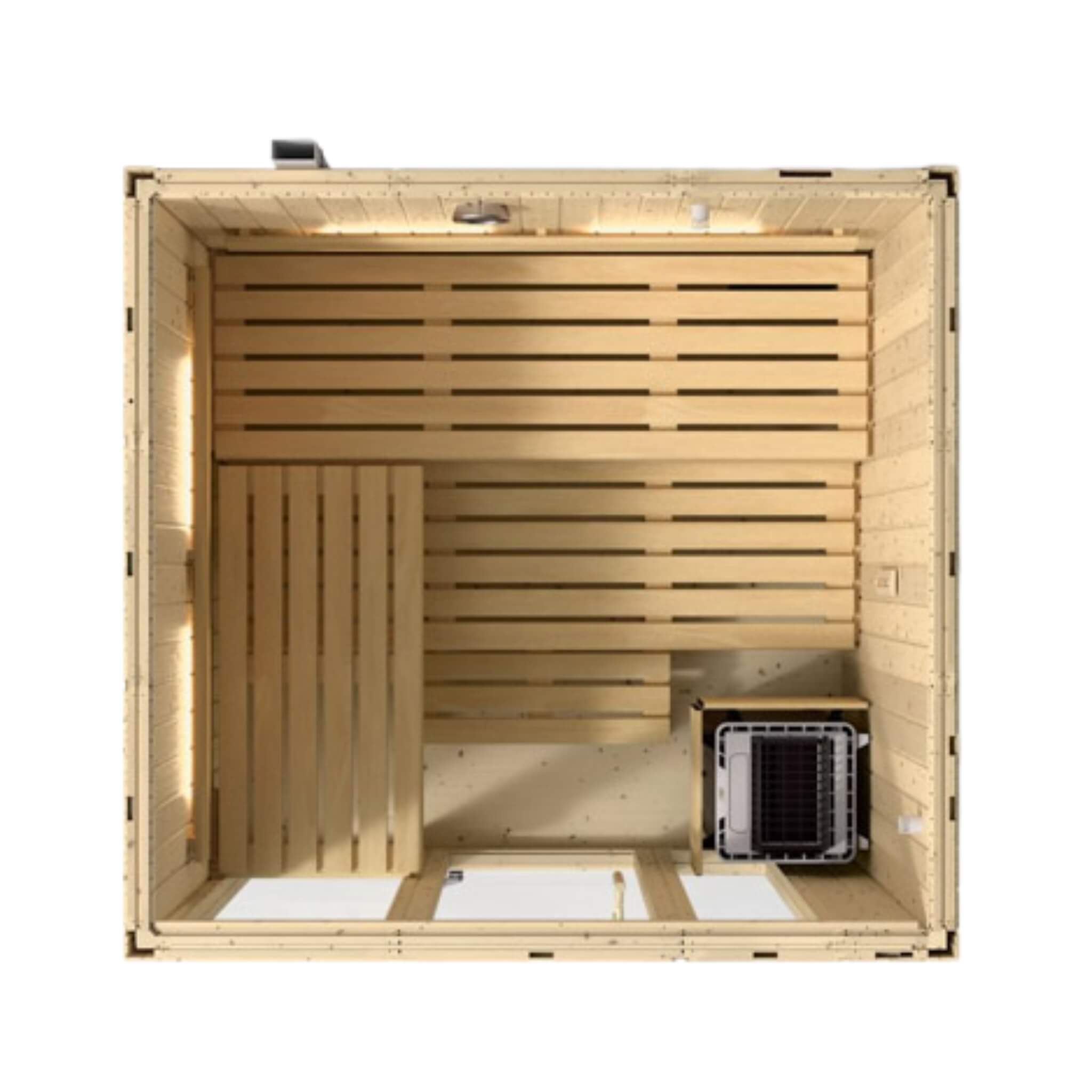 Luxury Indoor Scandinavian Spruce Home Sauna Kit