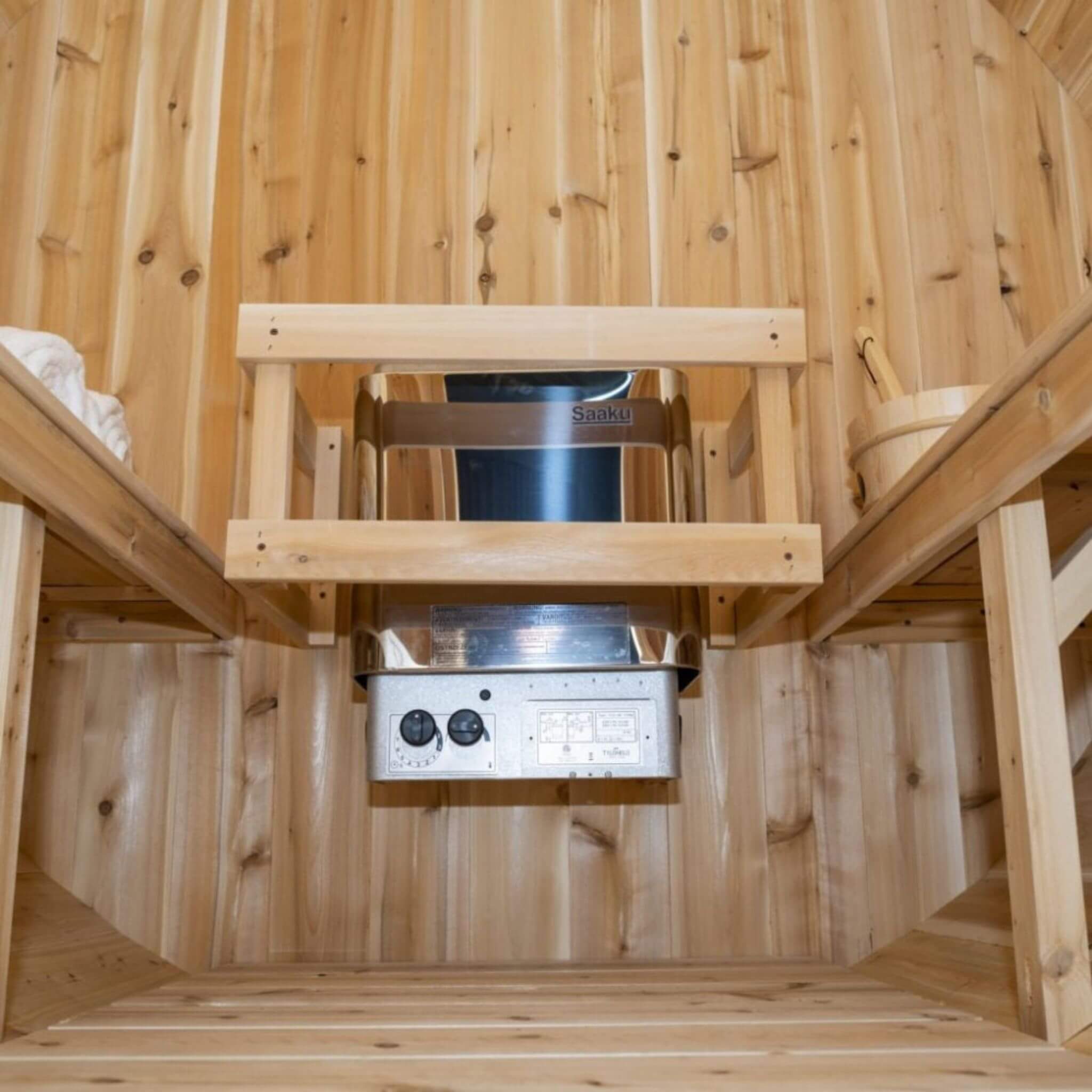 4-Person Canadian Timber Harmony Barrel Sauna With Solid Wood Benches