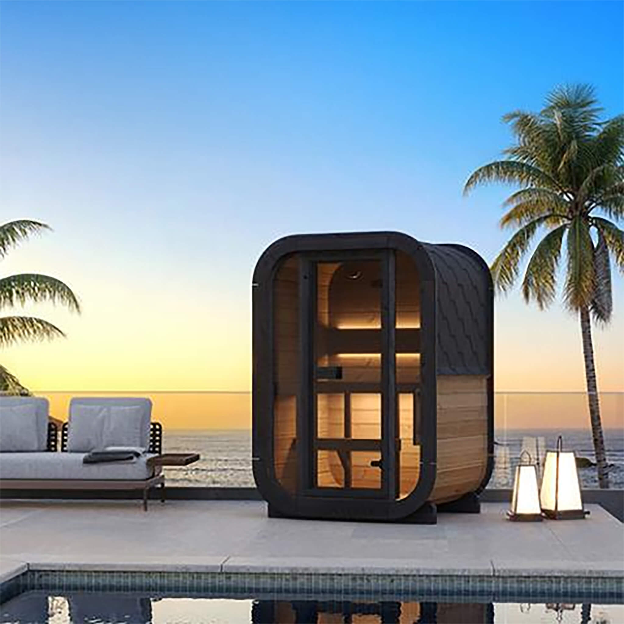 Outdoor 2-Person Home Sauna Kit