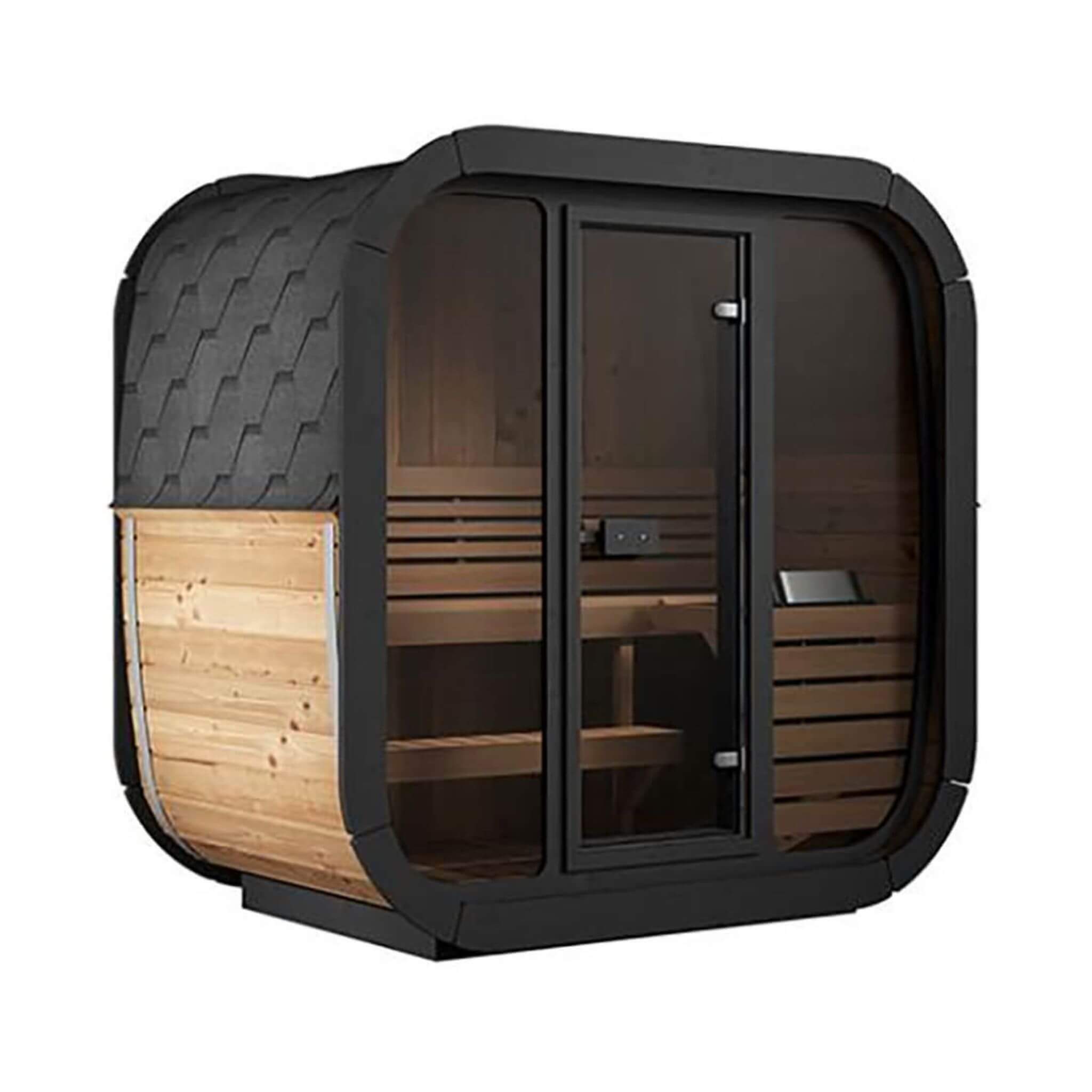 3-Person Cube-Series Luxury Wooden Outdoor Home Sauna Kit
