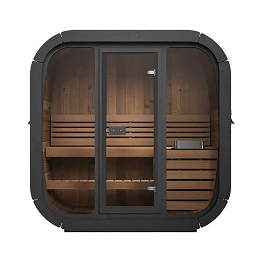 3-Person Cube-Series Luxury Wooden Outdoor Home Sauna Kit