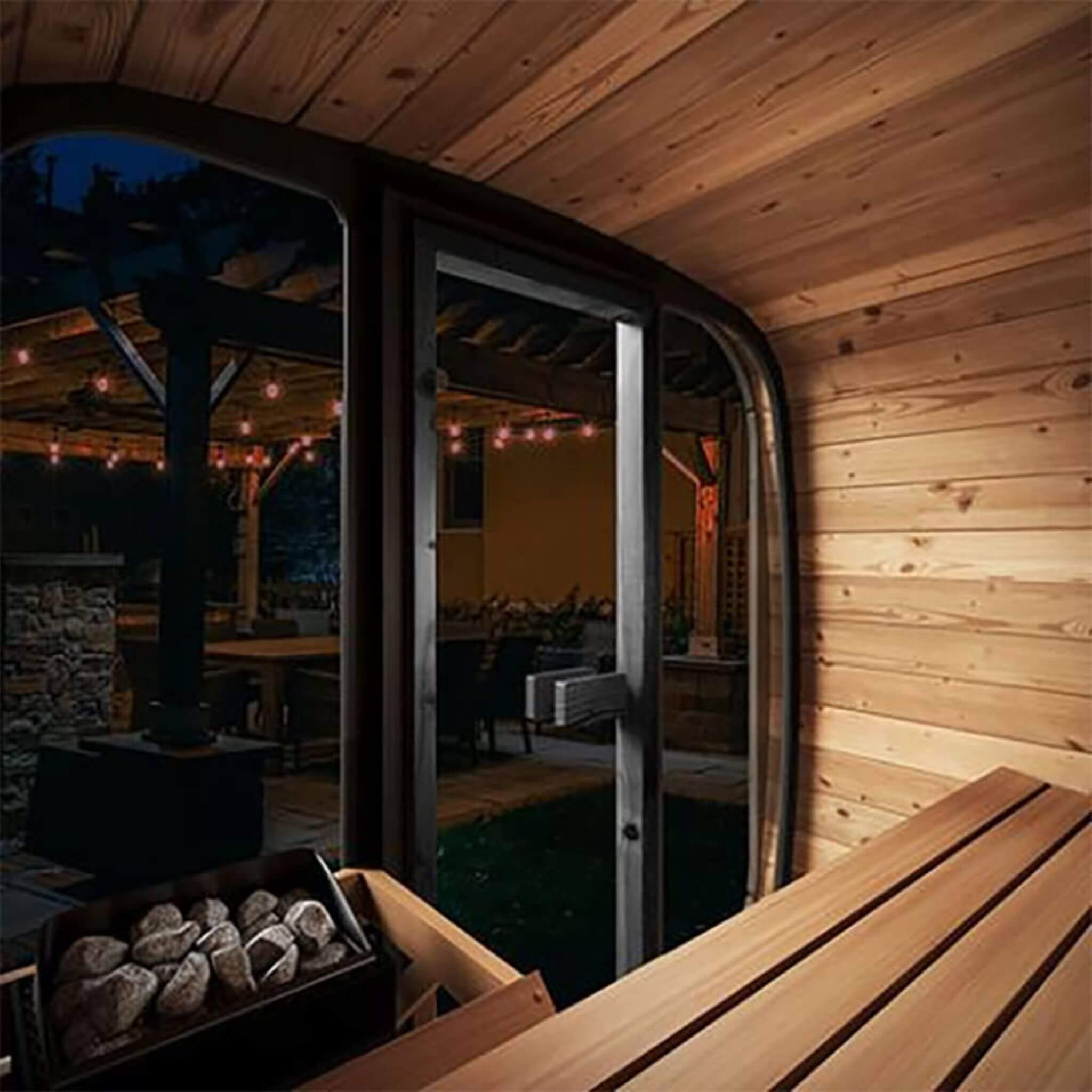 3-Person Cube-Series Luxury Wooden Outdoor Home Sauna Kit