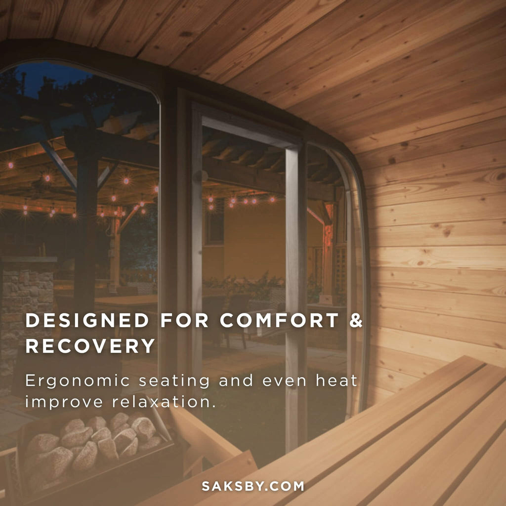 3-Person Cube-Series Luxury Wooden Outdoor Home Sauna Kit