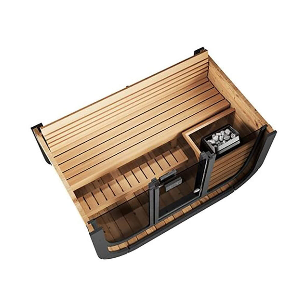 3-Person Cube-Series Luxury Wooden Outdoor Home Sauna Kit