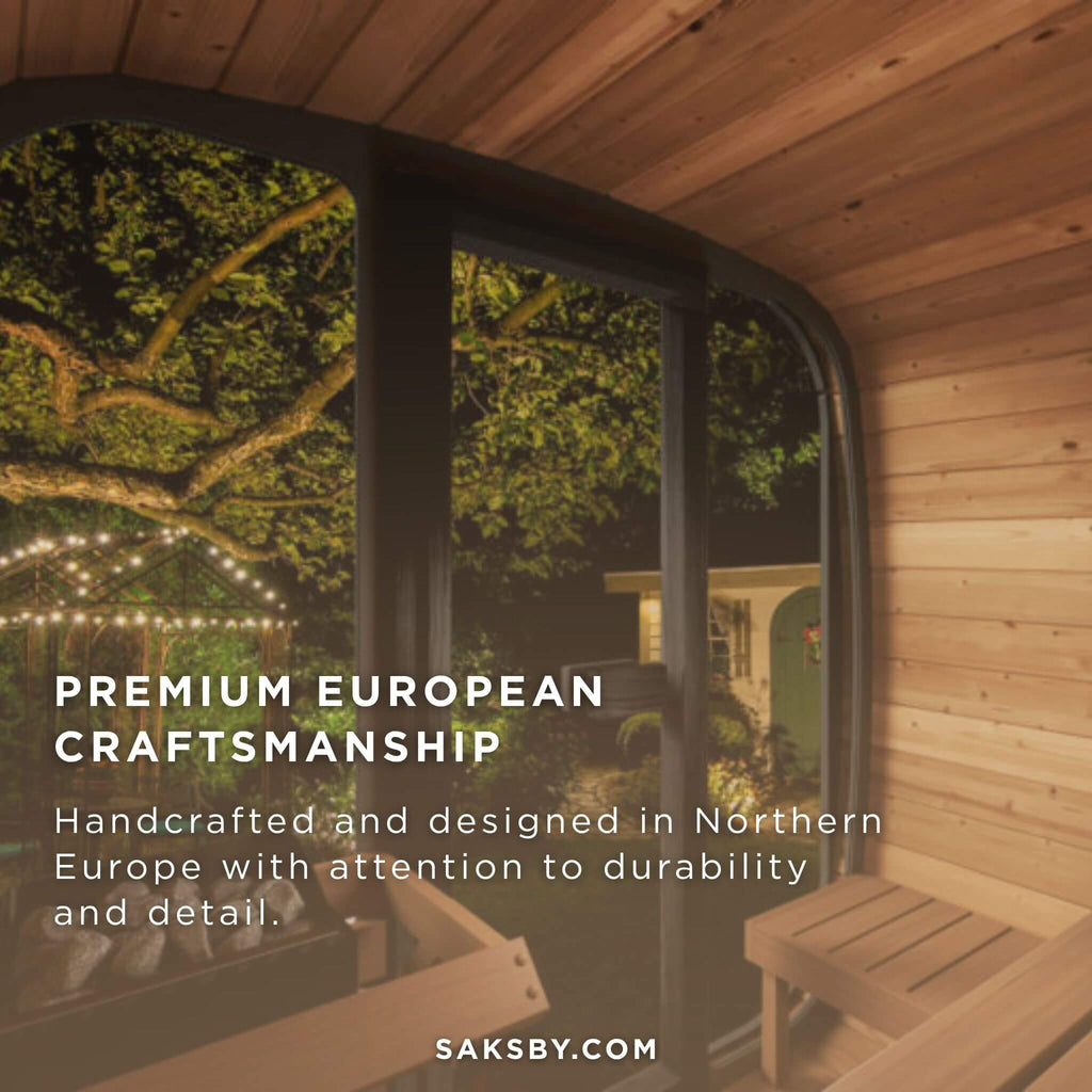 4-Person Cube-Series Luxury Wooden Outdoor Home Sauna Kit